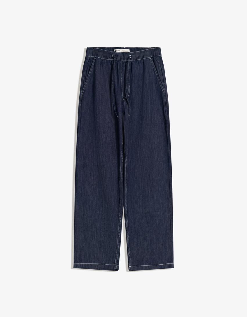 Jeans jogger-Marino