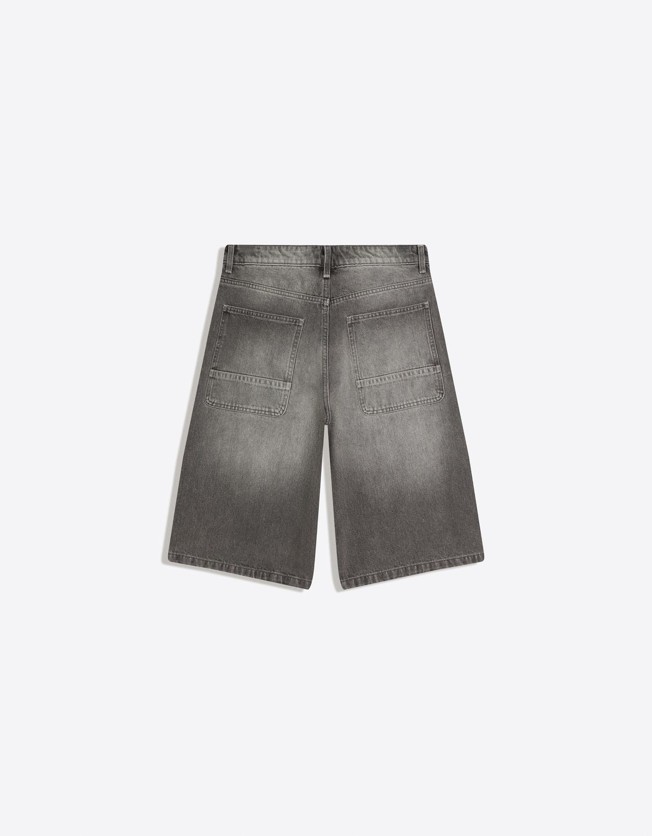 Skater denim Bermuda shorts — Grey