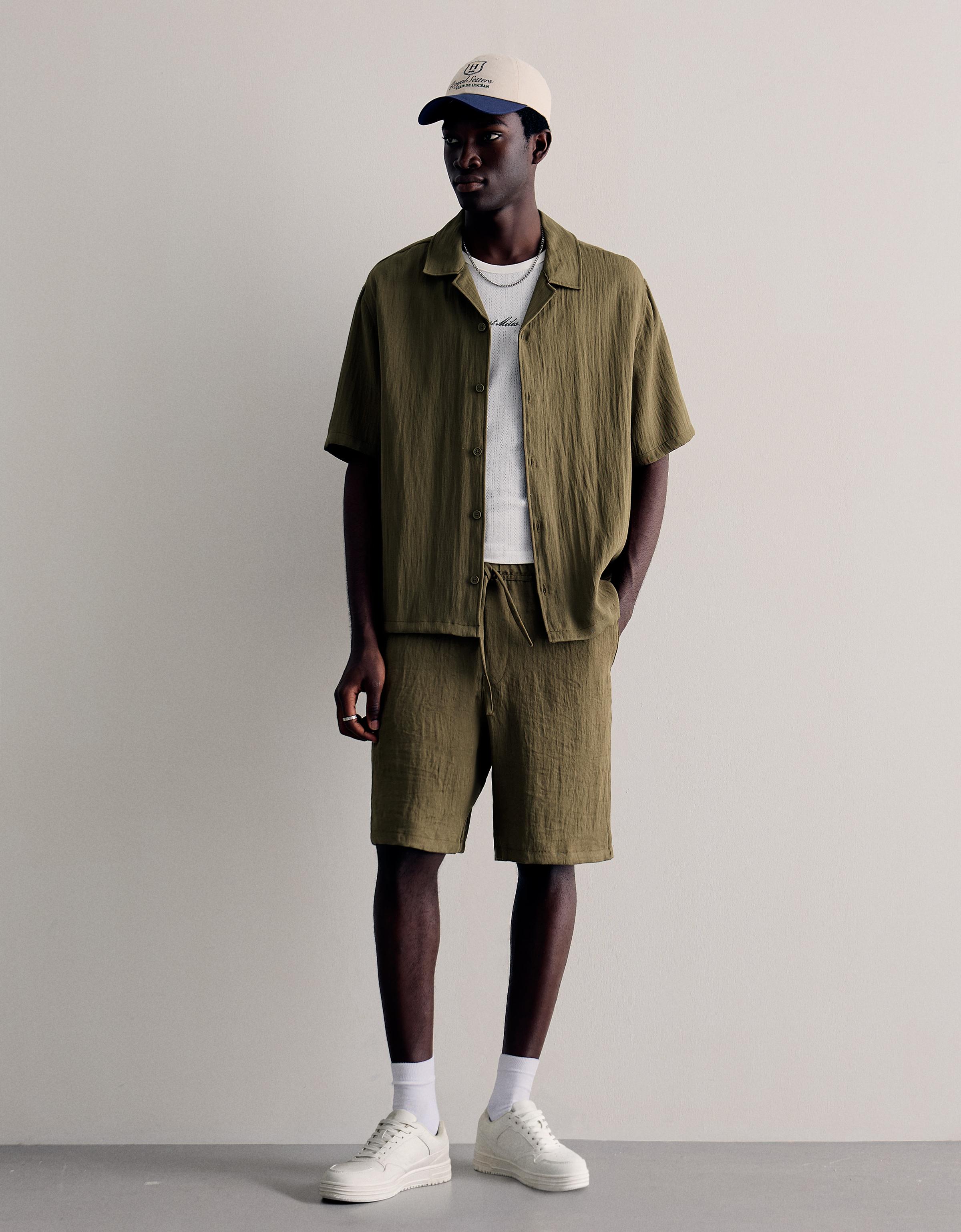 Rustic short sleeve shirt — Khaki