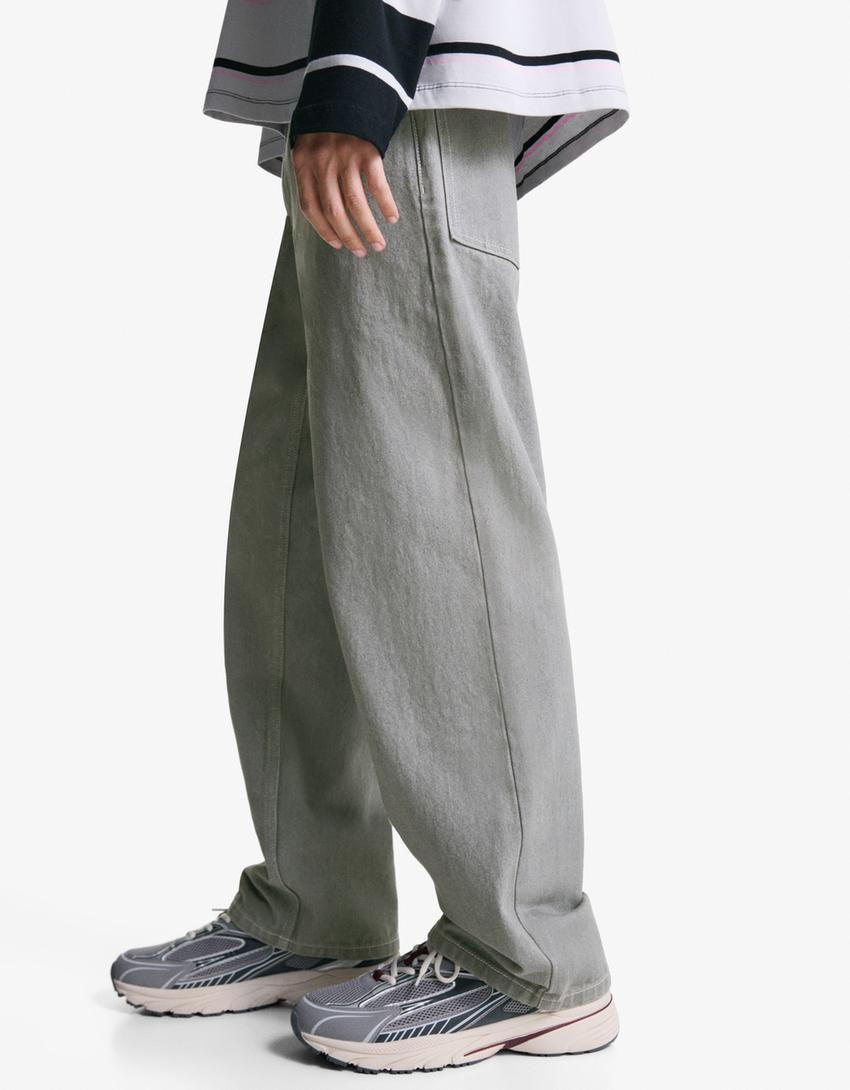 Jean loose baggy-Gris-2