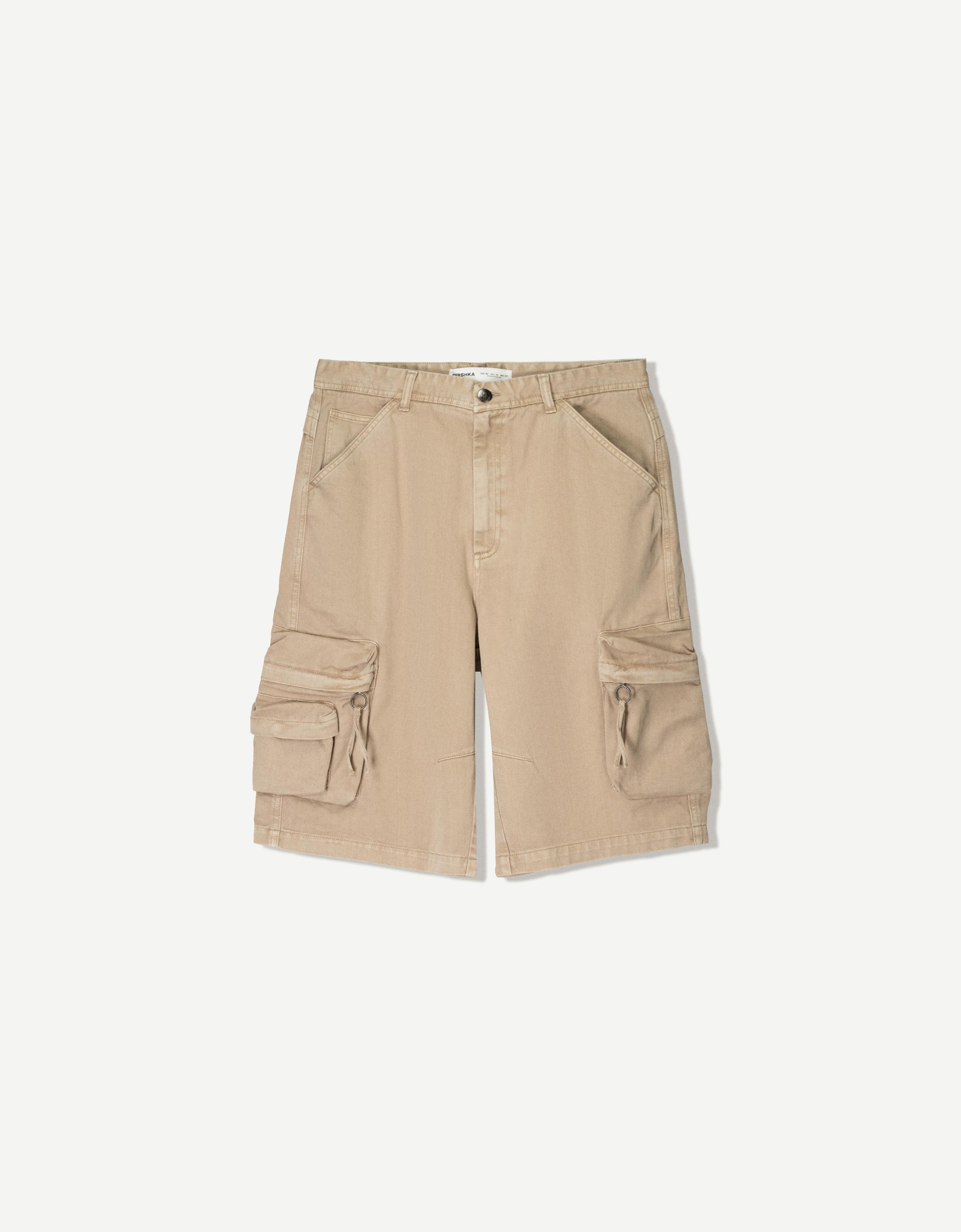 Baggy cargo Bermuda shorts - Men | Bershka