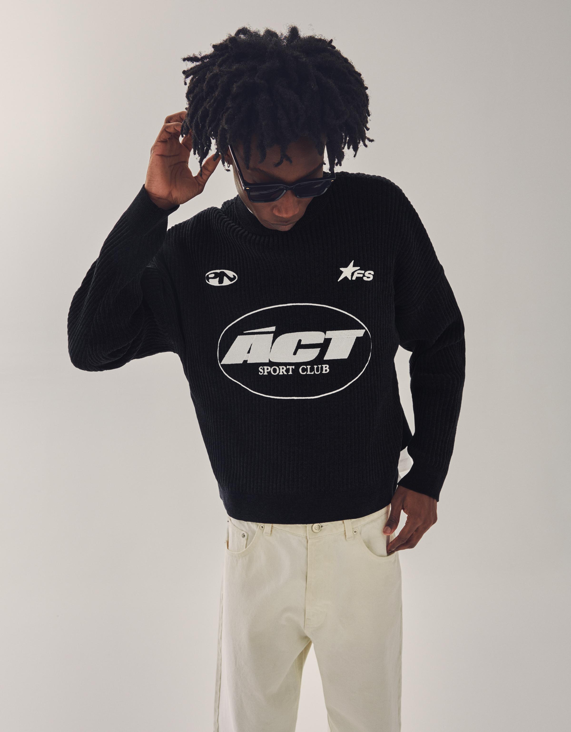 Baskılı şönil bisiklet yaka kazak - Görsel 10