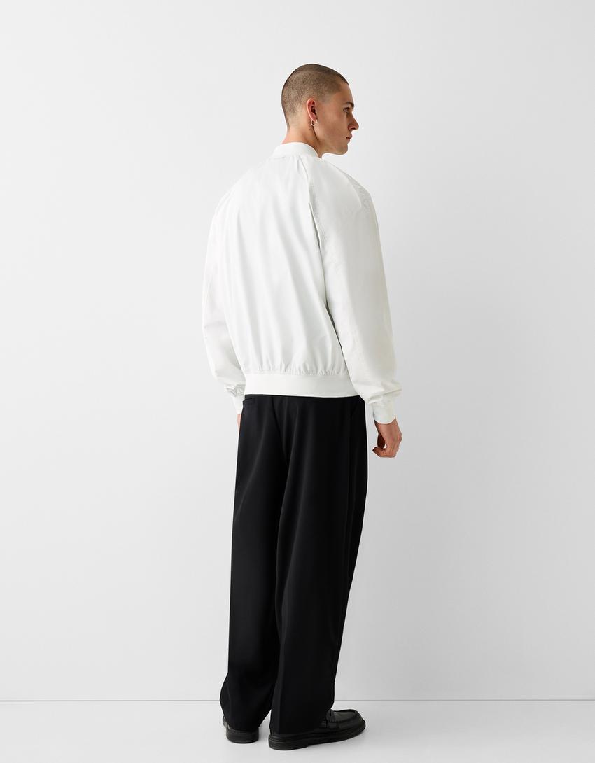 Lightweight bomber jacket-Stone-1