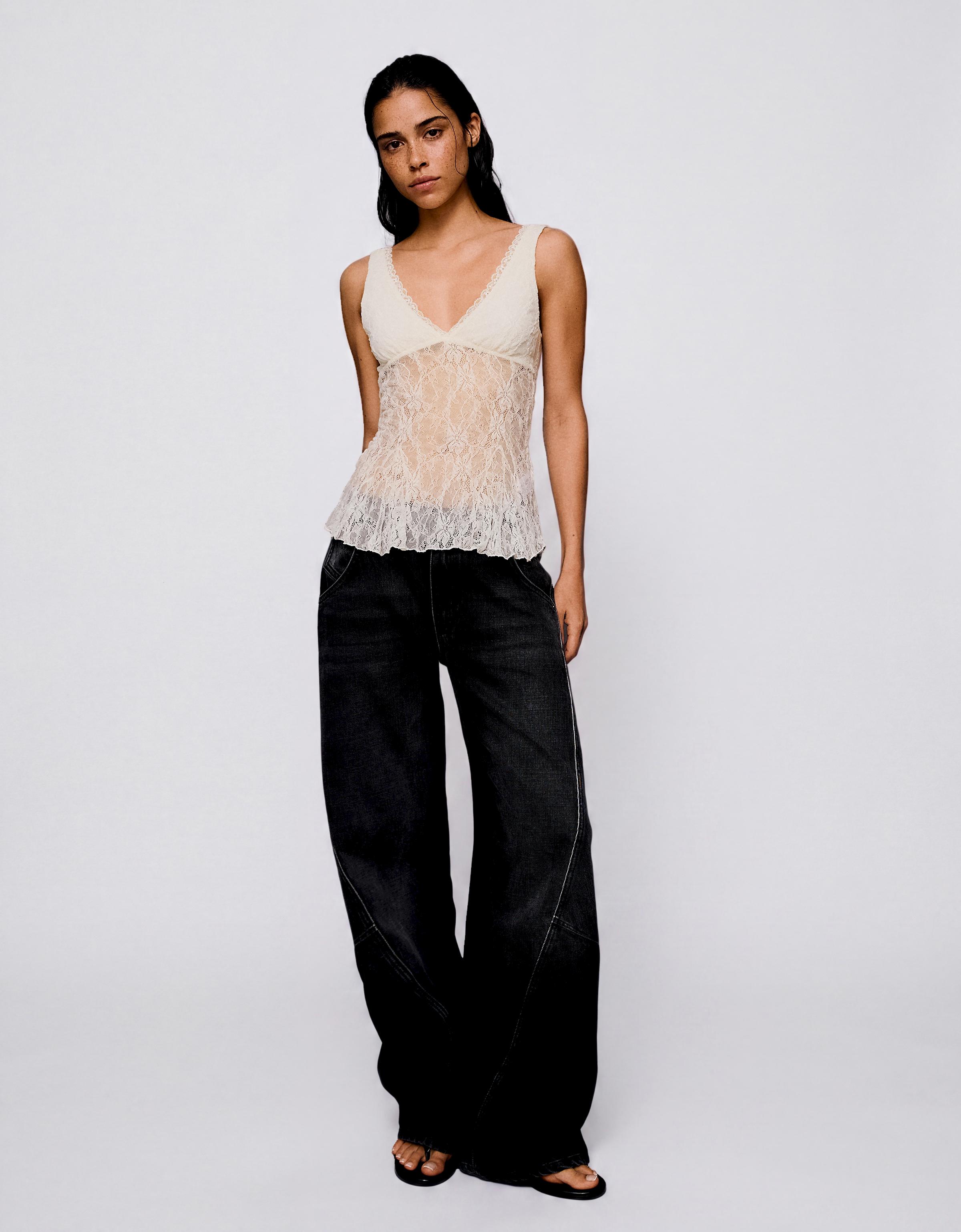 Lace camisole — Cream