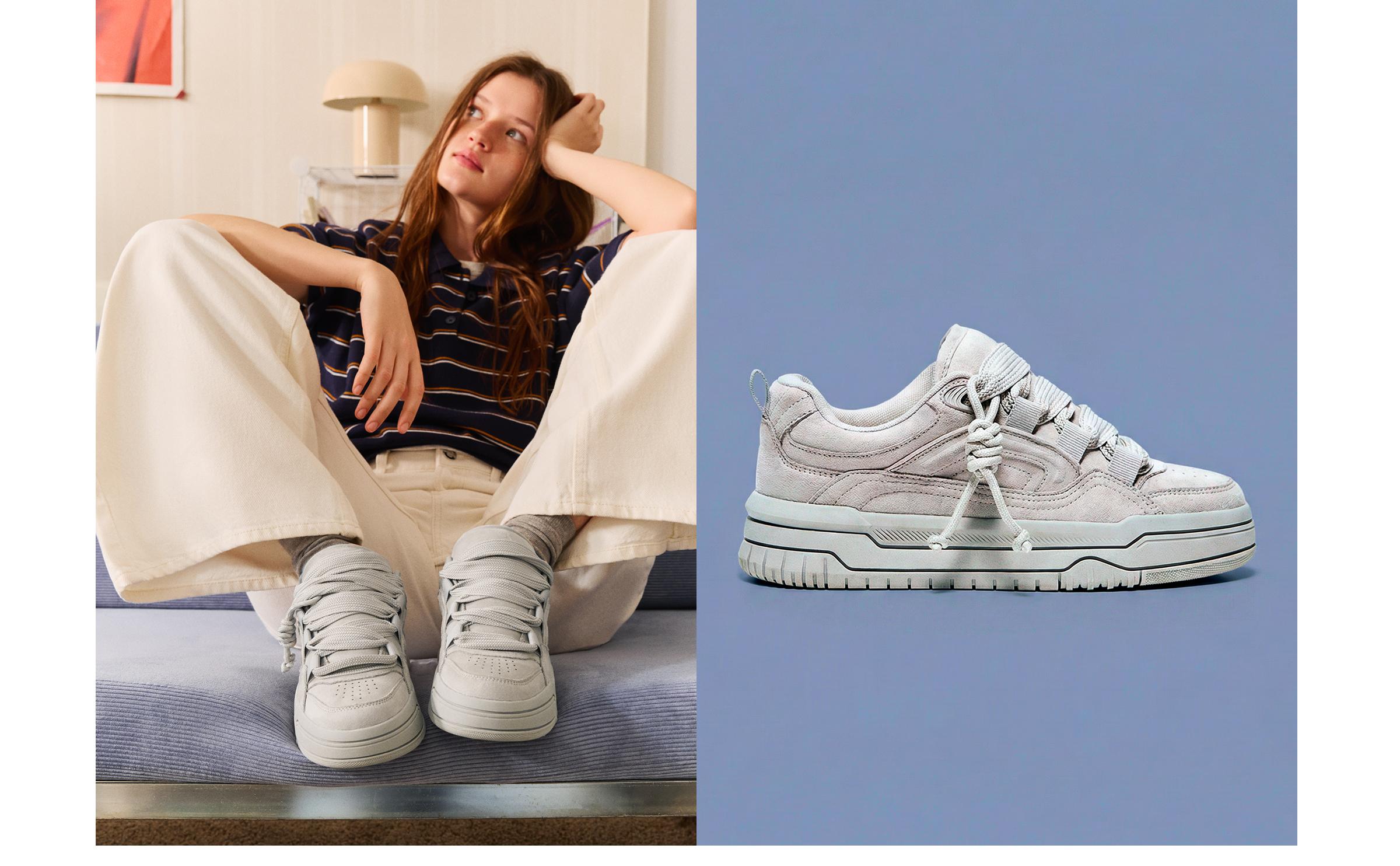 Chunky skate trainers — Grey