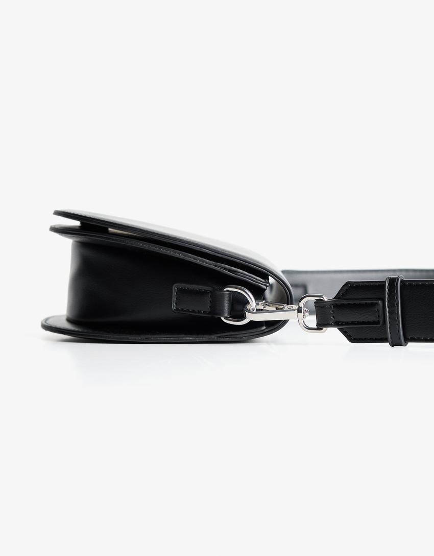 Half-moon crossbody bag-Black