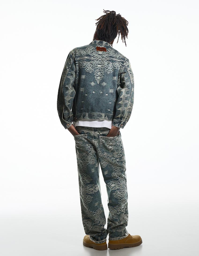 Jeans baggy fit ARIES X BERSHKA-Bleu lavé