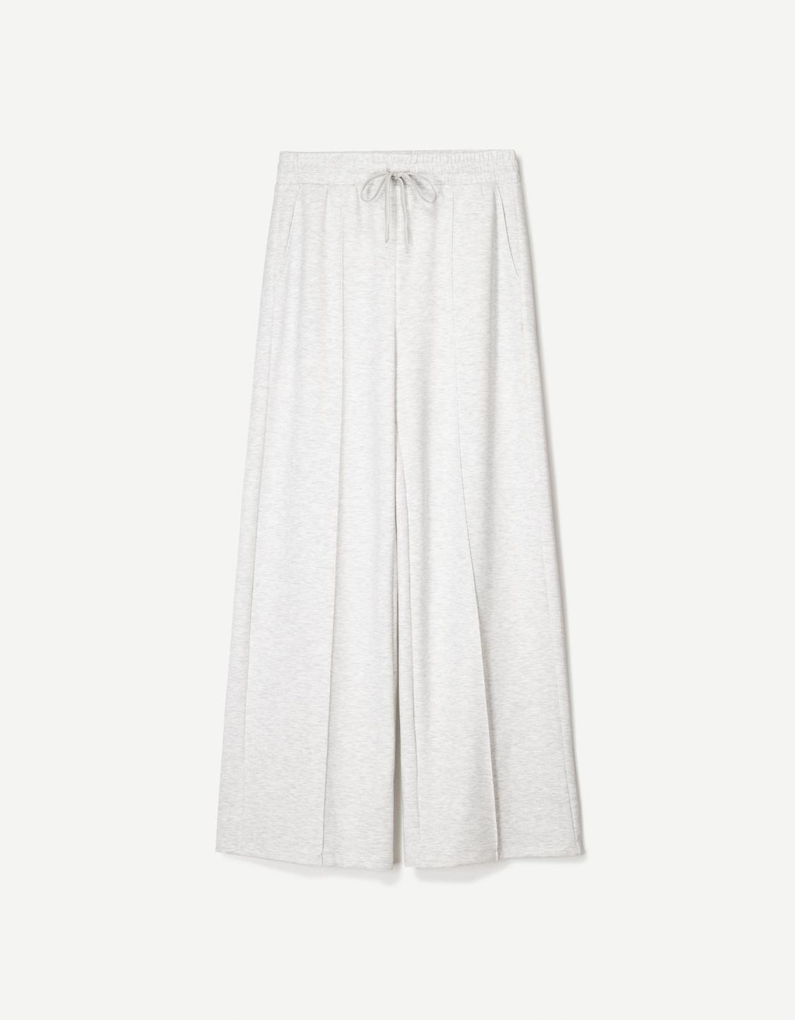 Soft touch wide-leg trousers