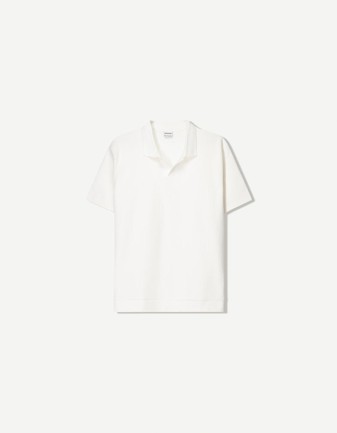 Textured polo shirt