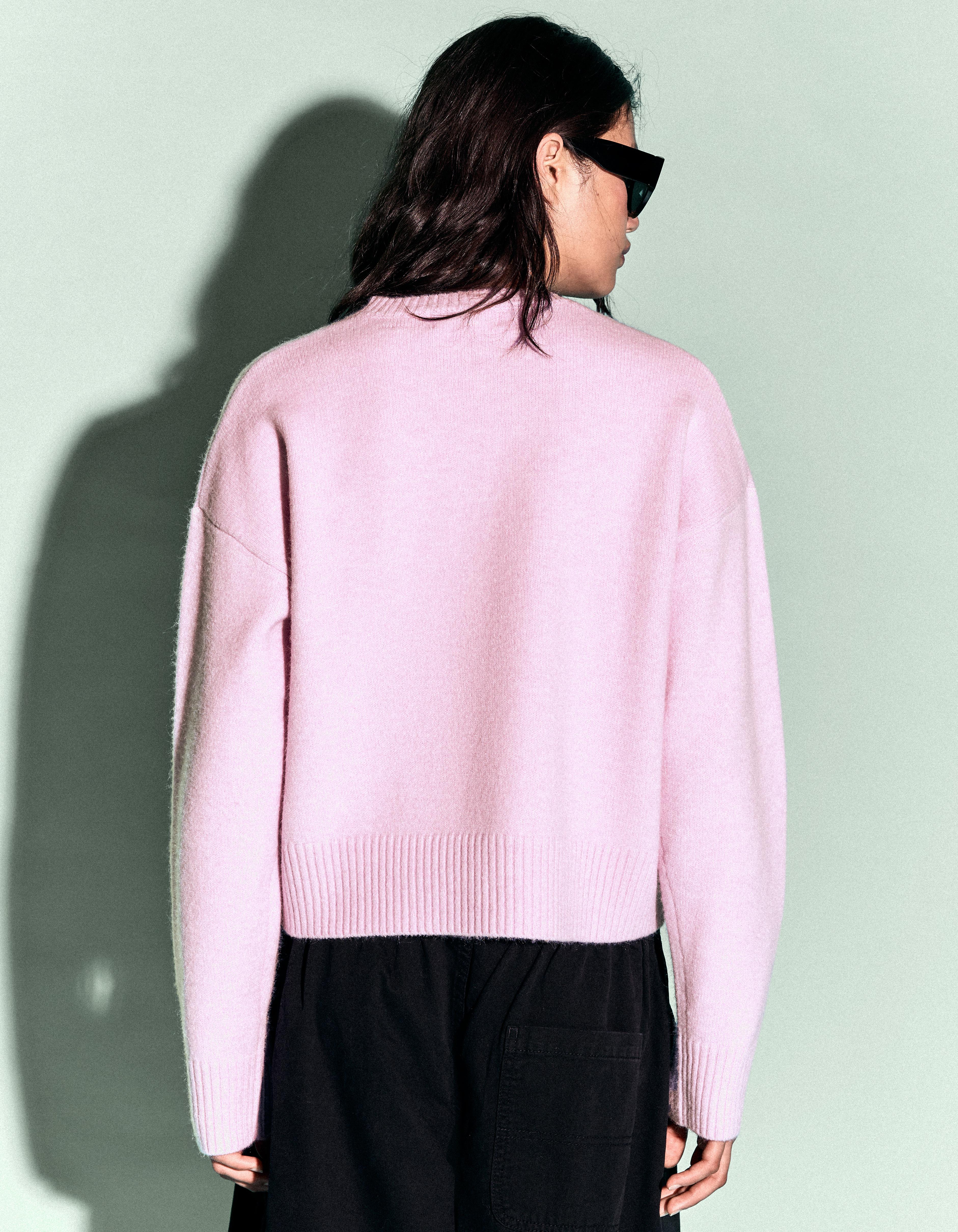 Round neck jumper — Pink