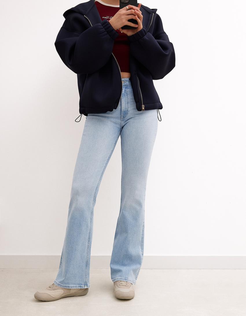 Jeans flare-Azul claro
