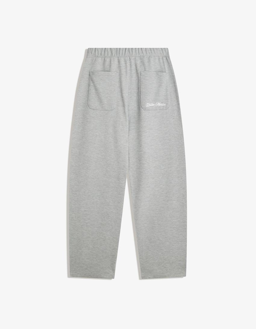 Calças supper baggy fit jogger fit-Cinza-1