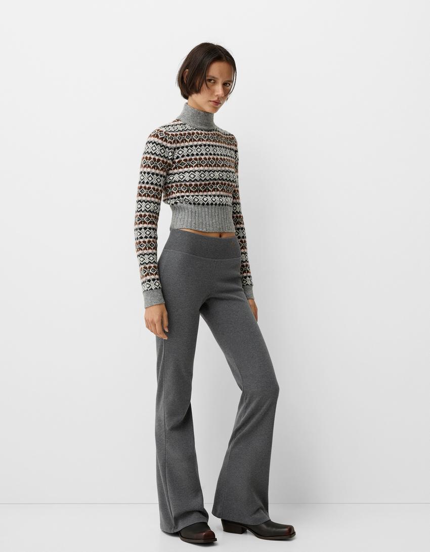 Pantalon Flare Pantalon Rayas Mujer Bershka Jeans Flare Pantalones