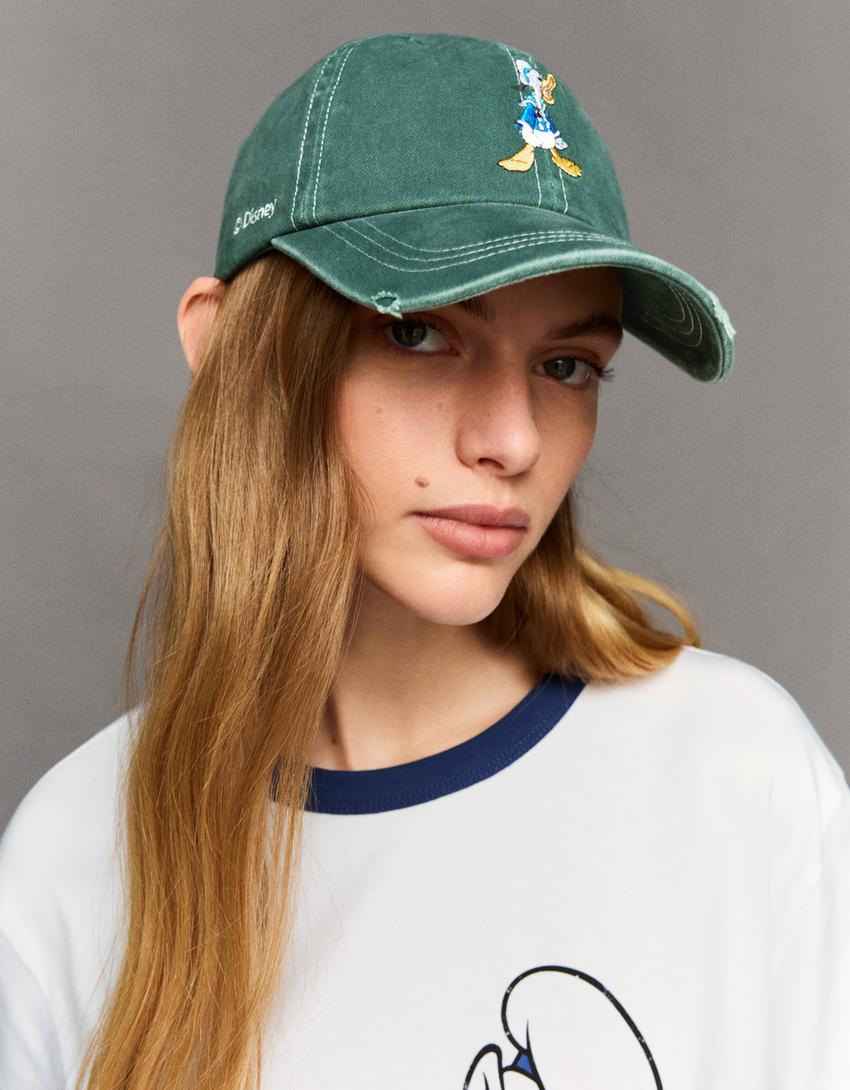 Gorra Donald Duck brodat estampat-Verd