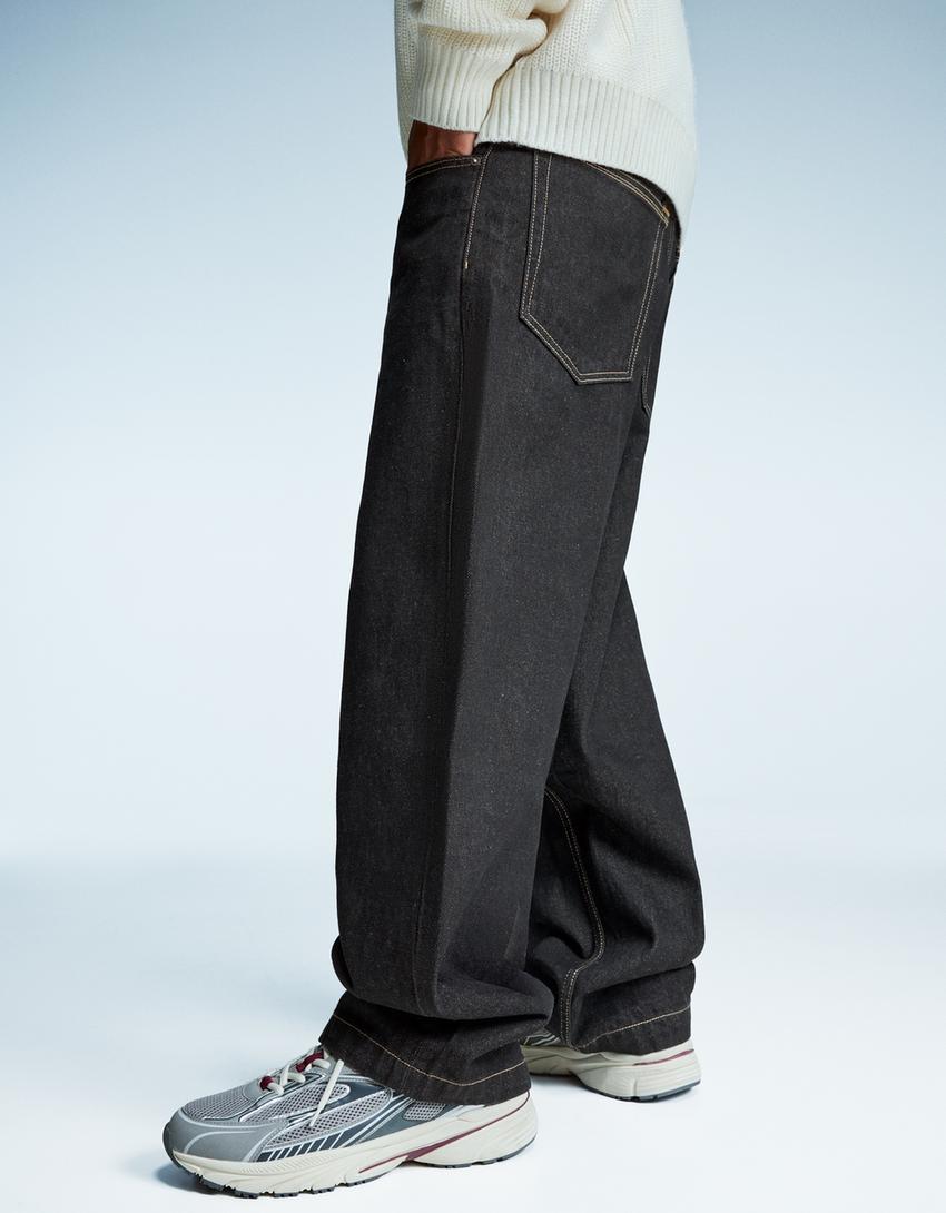 Super Baggy Jeans-Dunkelgrau