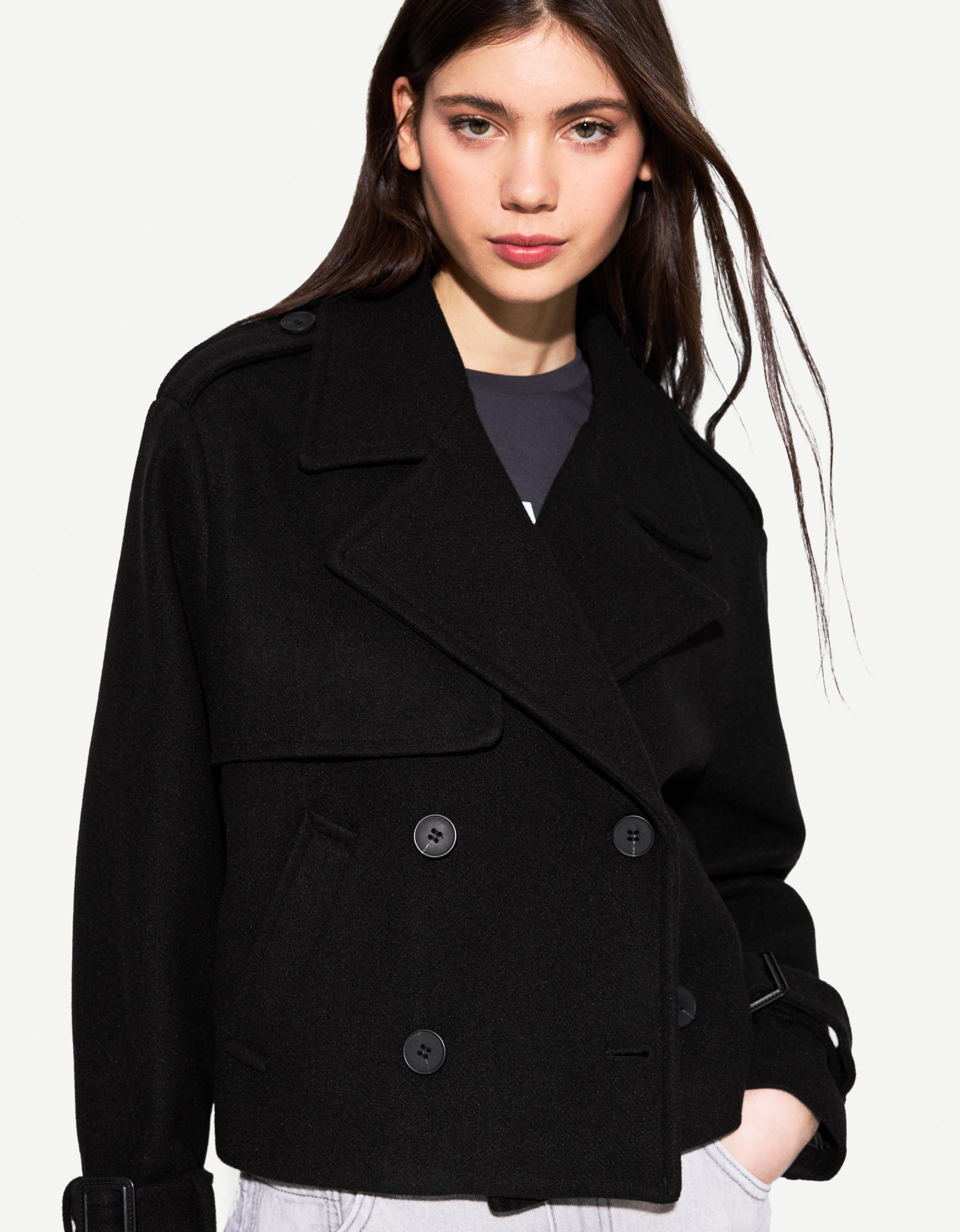 Short soft trench coat - Jackets and blazers - BSK Teen Short soft trench coat - Jackets and blazers - BSK Teen