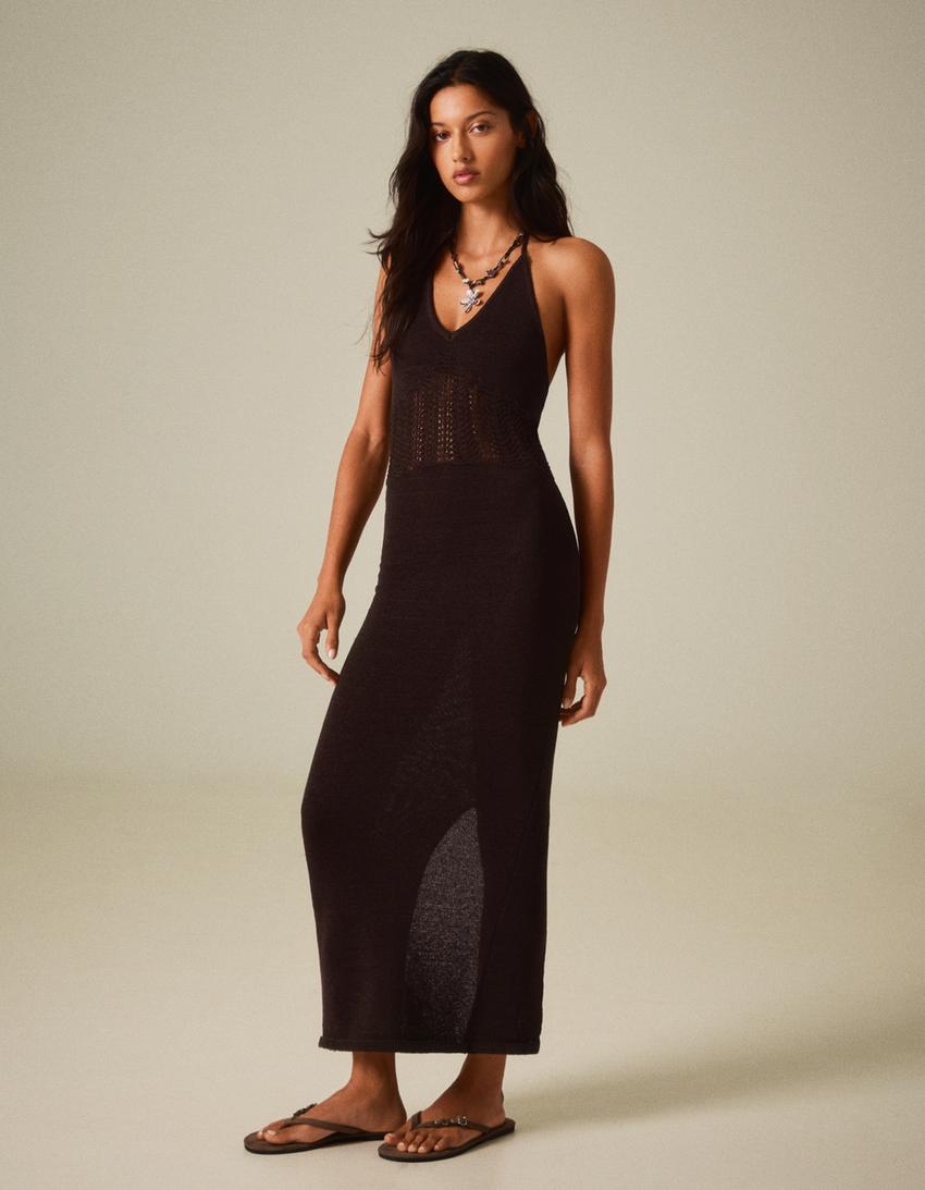 Vestido midi halter
