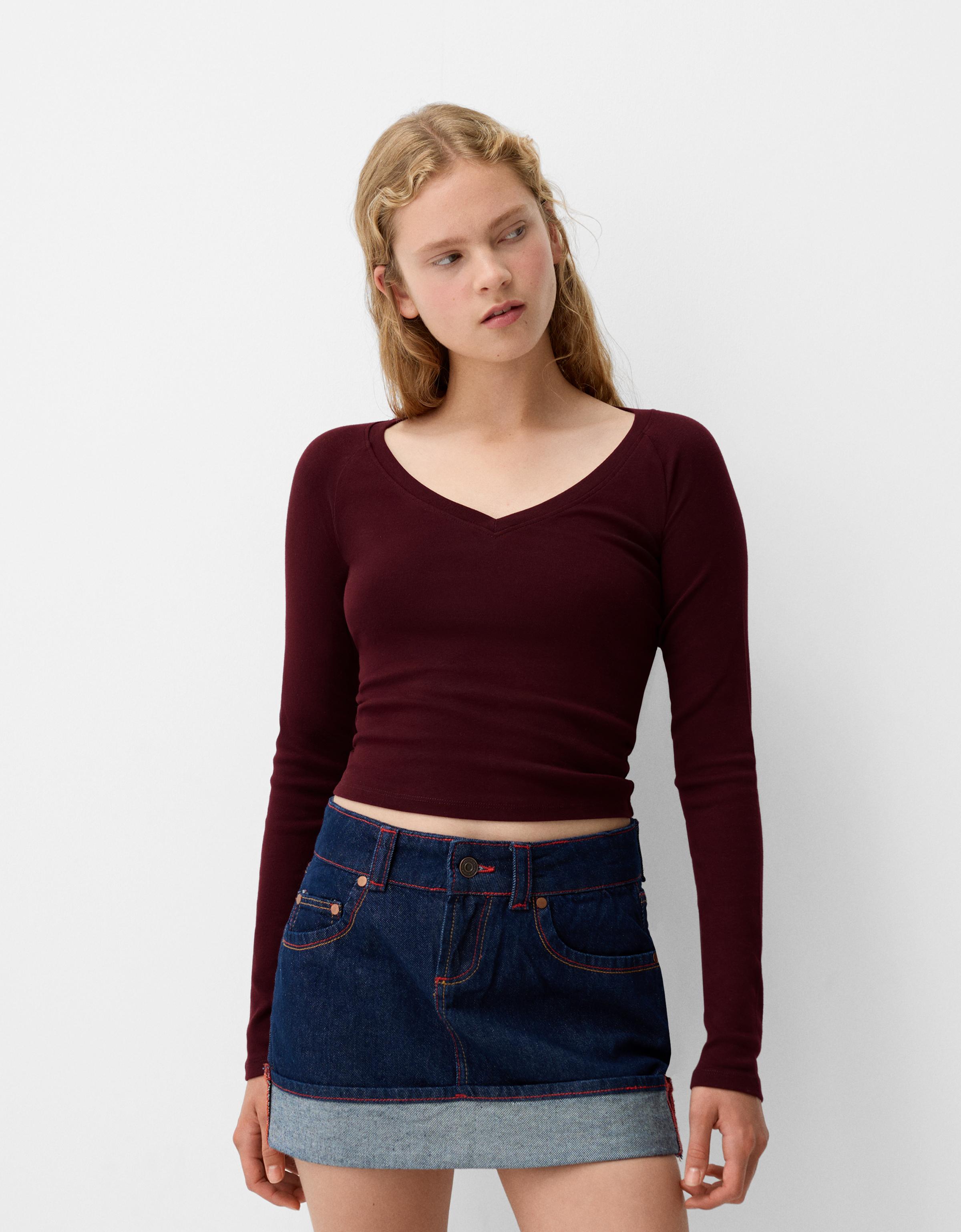 Bershka magliette maniche lunghe online