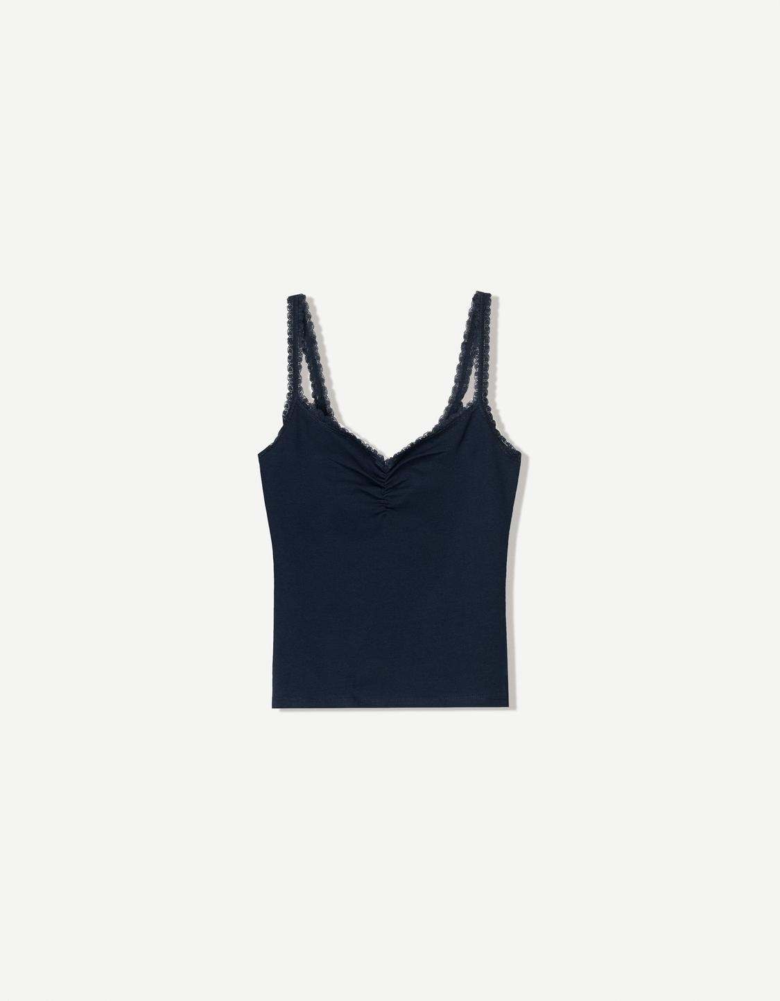 Lace top with straps