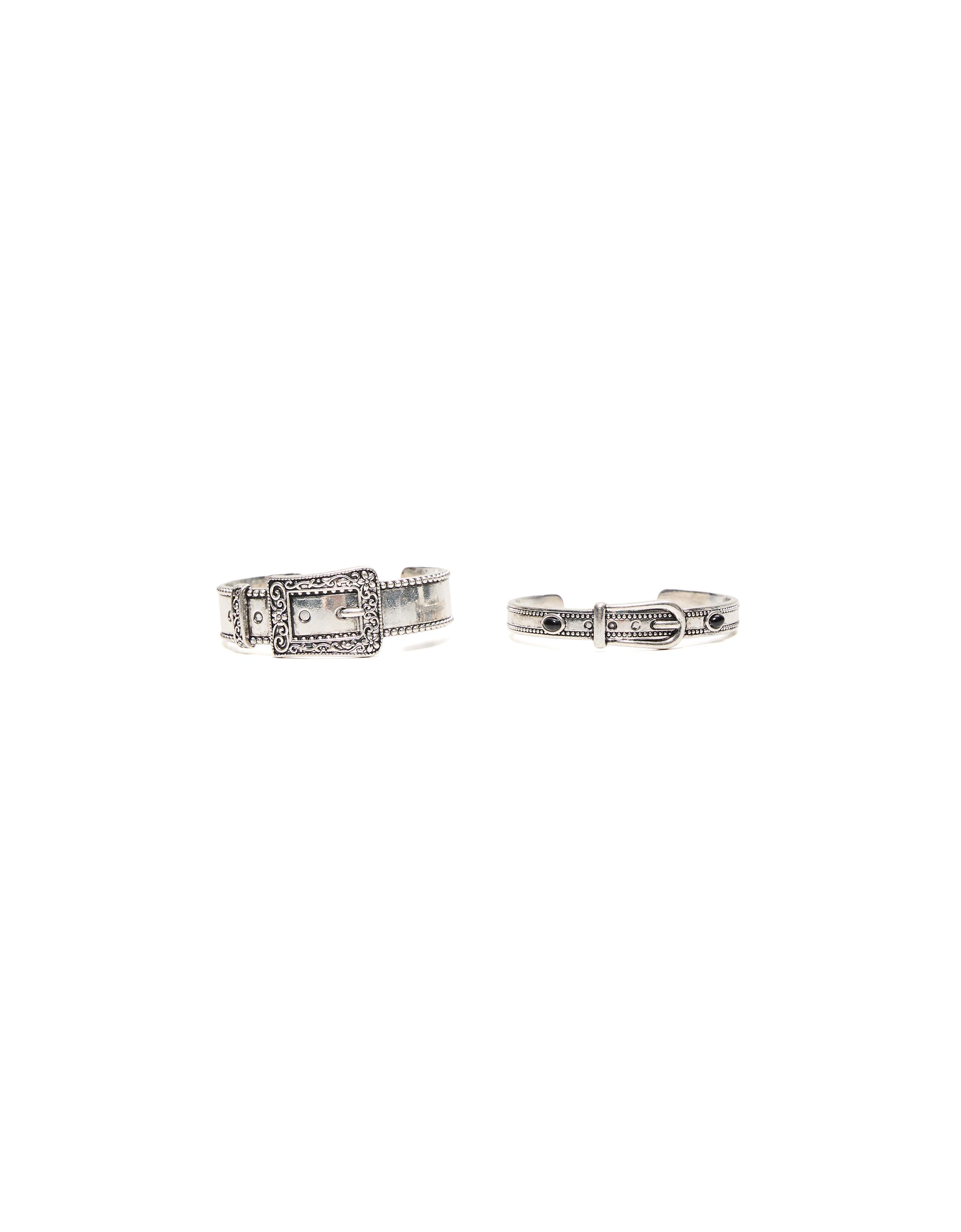 Pack of 2 buckle bracelets — Silver
