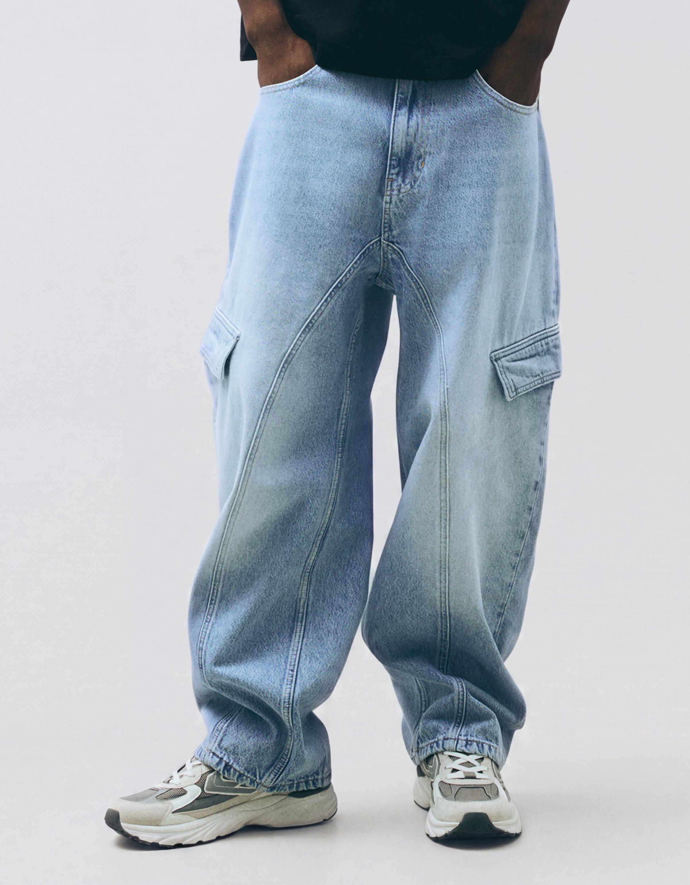 Cargo neobarrel jeans — Light blue
