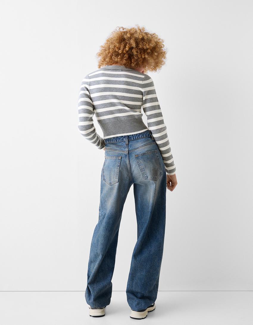 سويتر بياقة بولو-رمادي-1