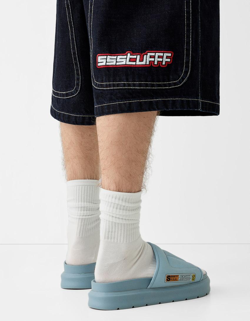 Bermuda jort BERSSSHKA X SSSTUFFF fil multicolore-Marine-4