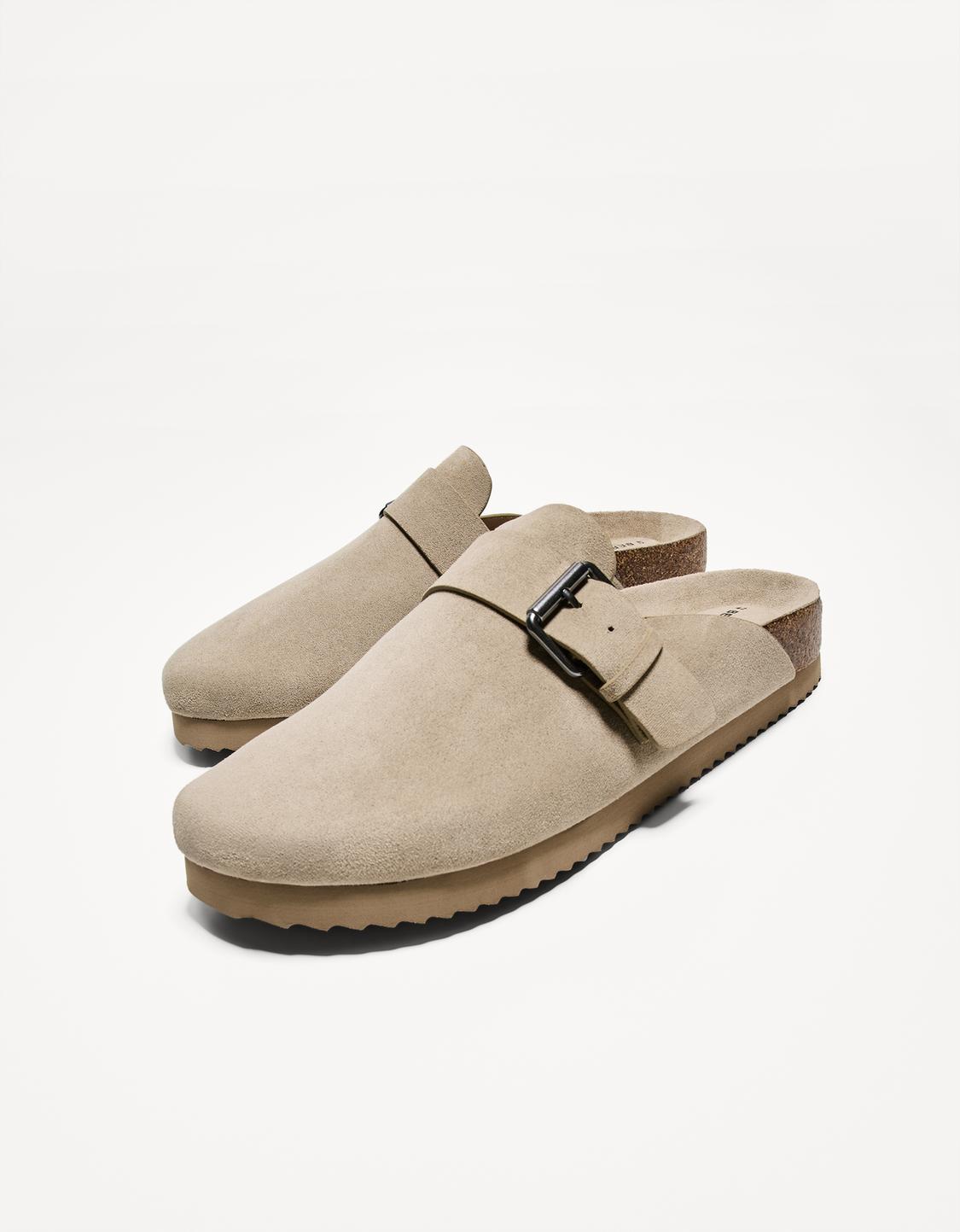 Clogs with buckle detail