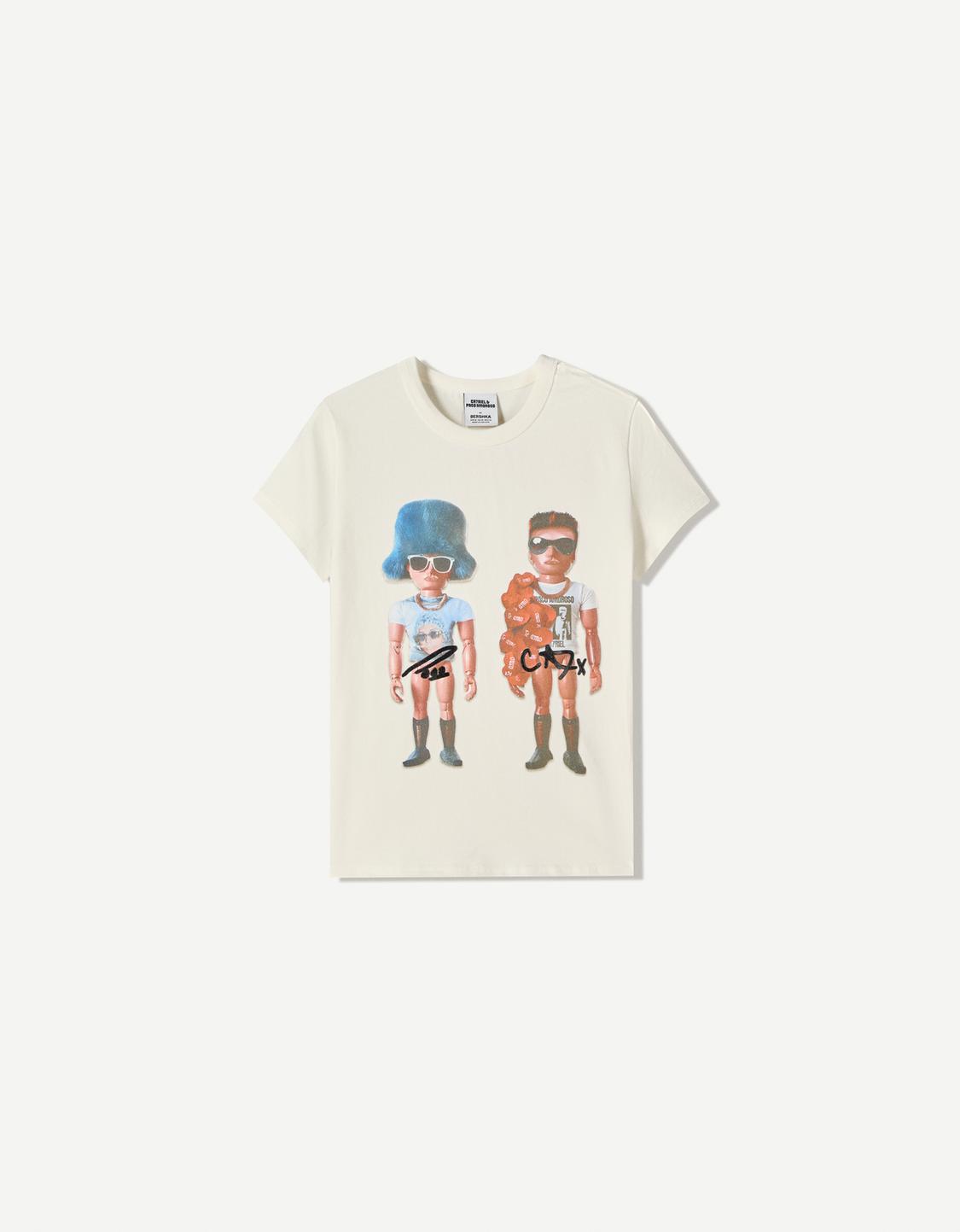 CA7RIEL & Paco Amoroso embroidered short sleeve T-shirt