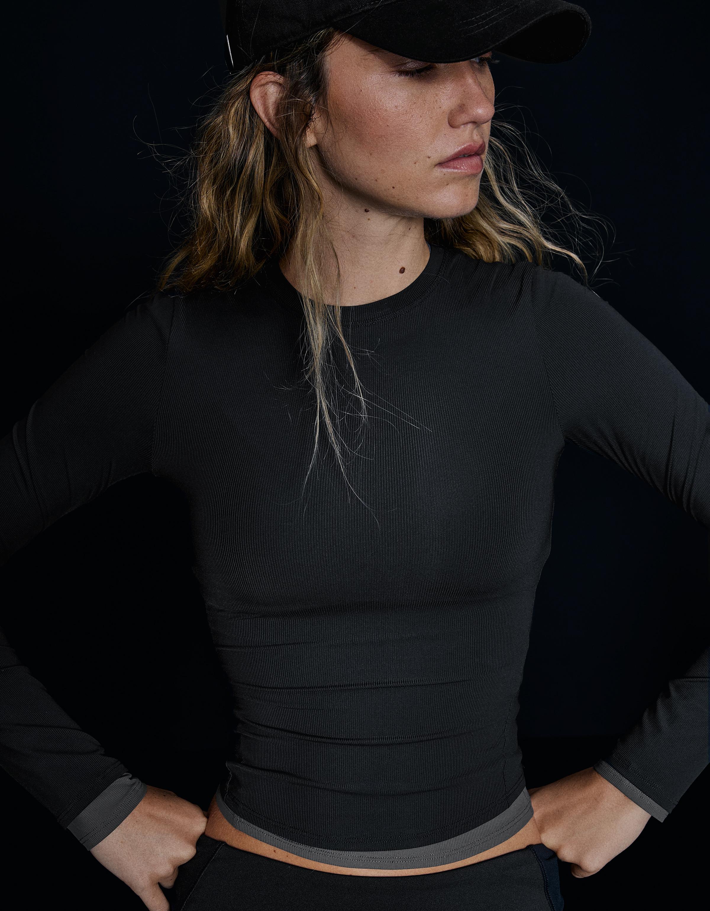 Technical long sleeve breathable & quick-dry T-shirt — Black