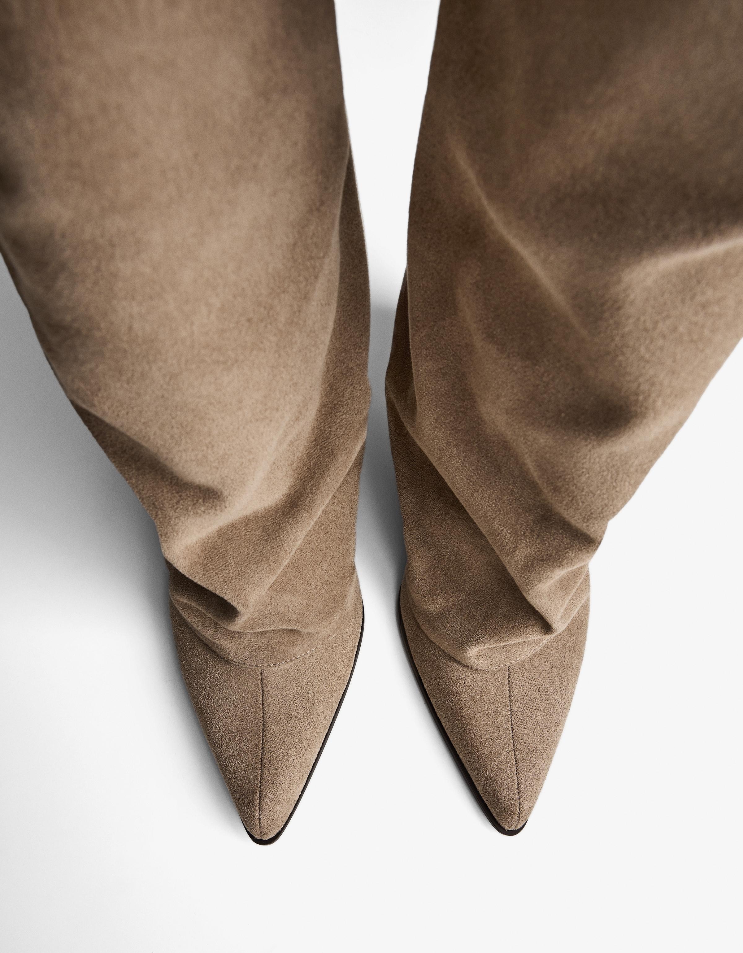 Trouser heeled boots — Tan
