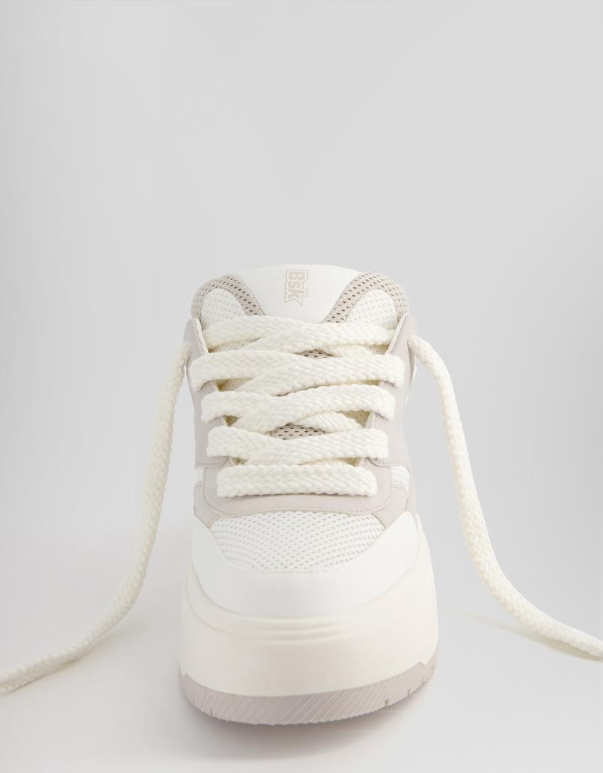 Sapatilhas plataforma tipo skate-Areia-2