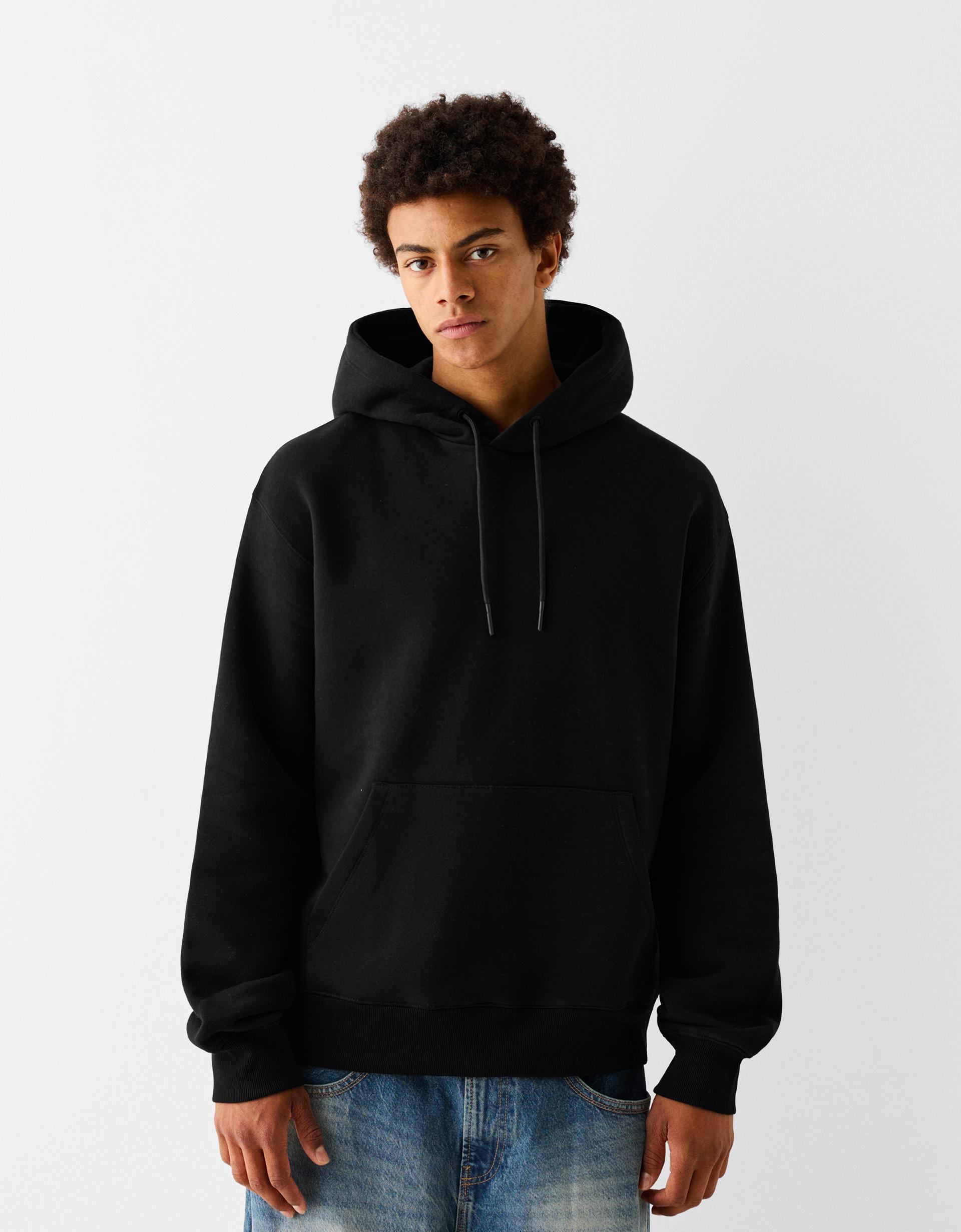 Sudaderas En Bershka Hombre Sudadera Negra Bershka Hombre Sudadera