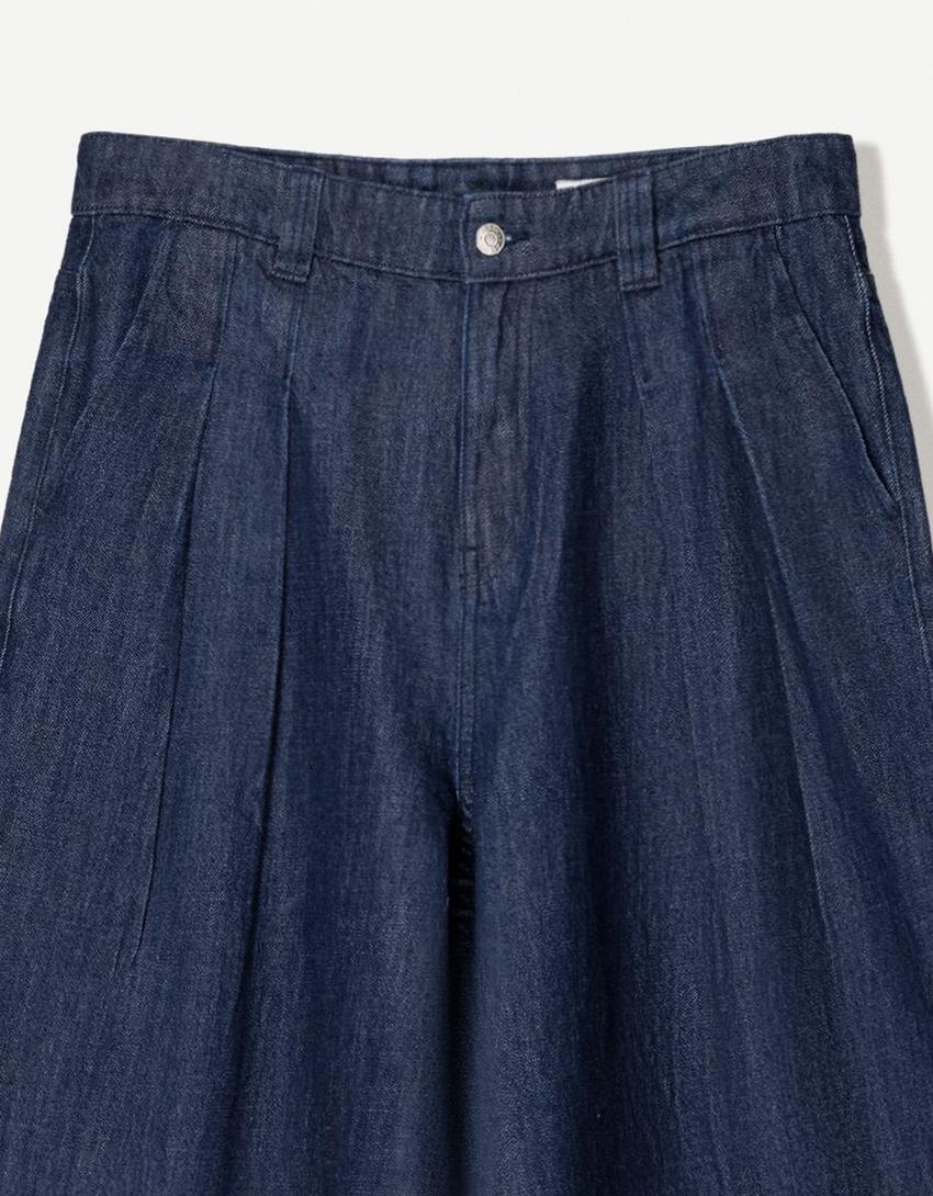 Bermuda jort denim baggy-Marine-2