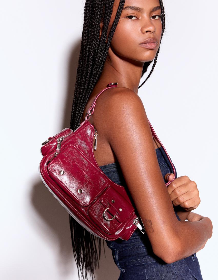 Bolso de hombro multipocket-Rojo-0