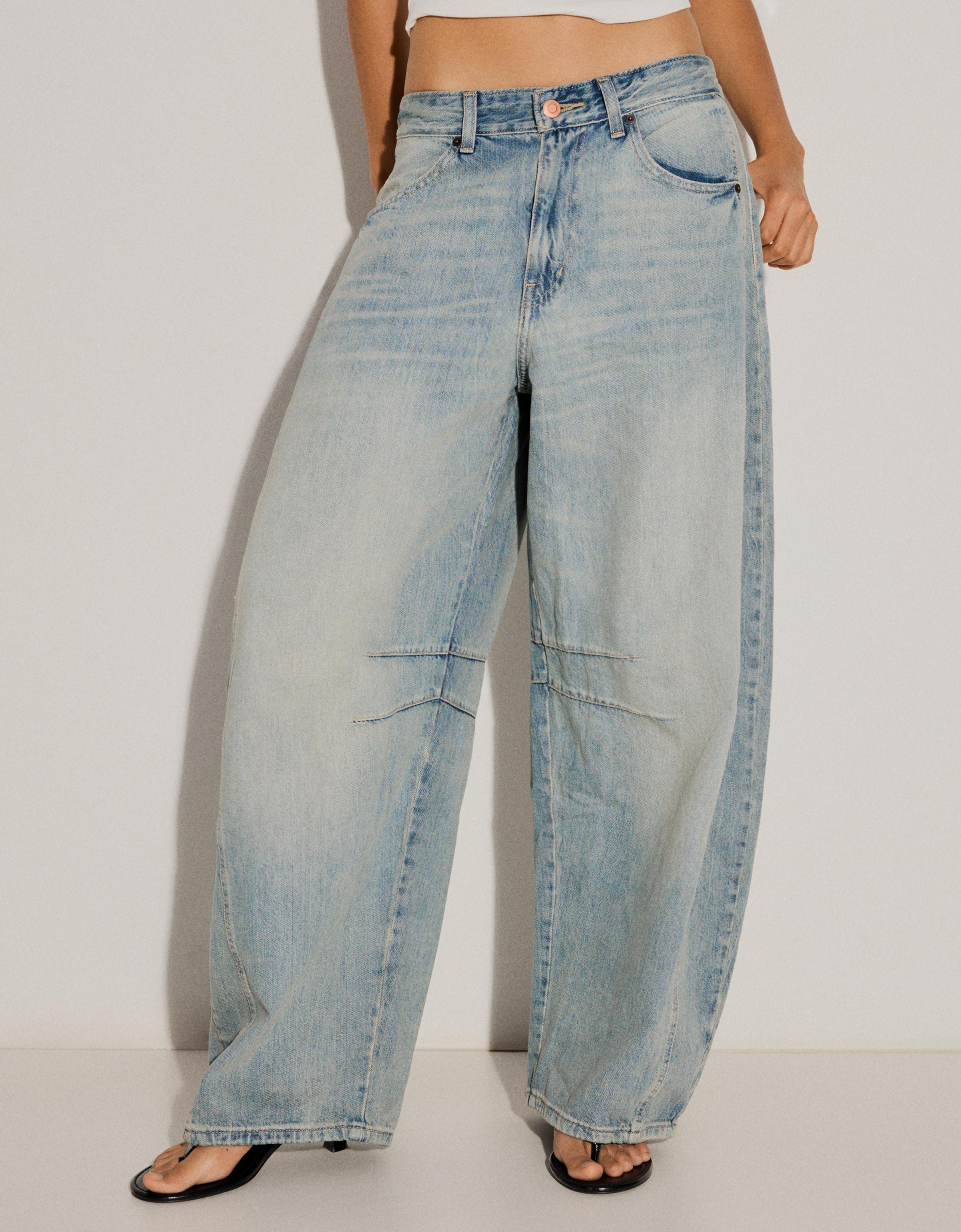 Bershka Barrel fit jean görsel 6