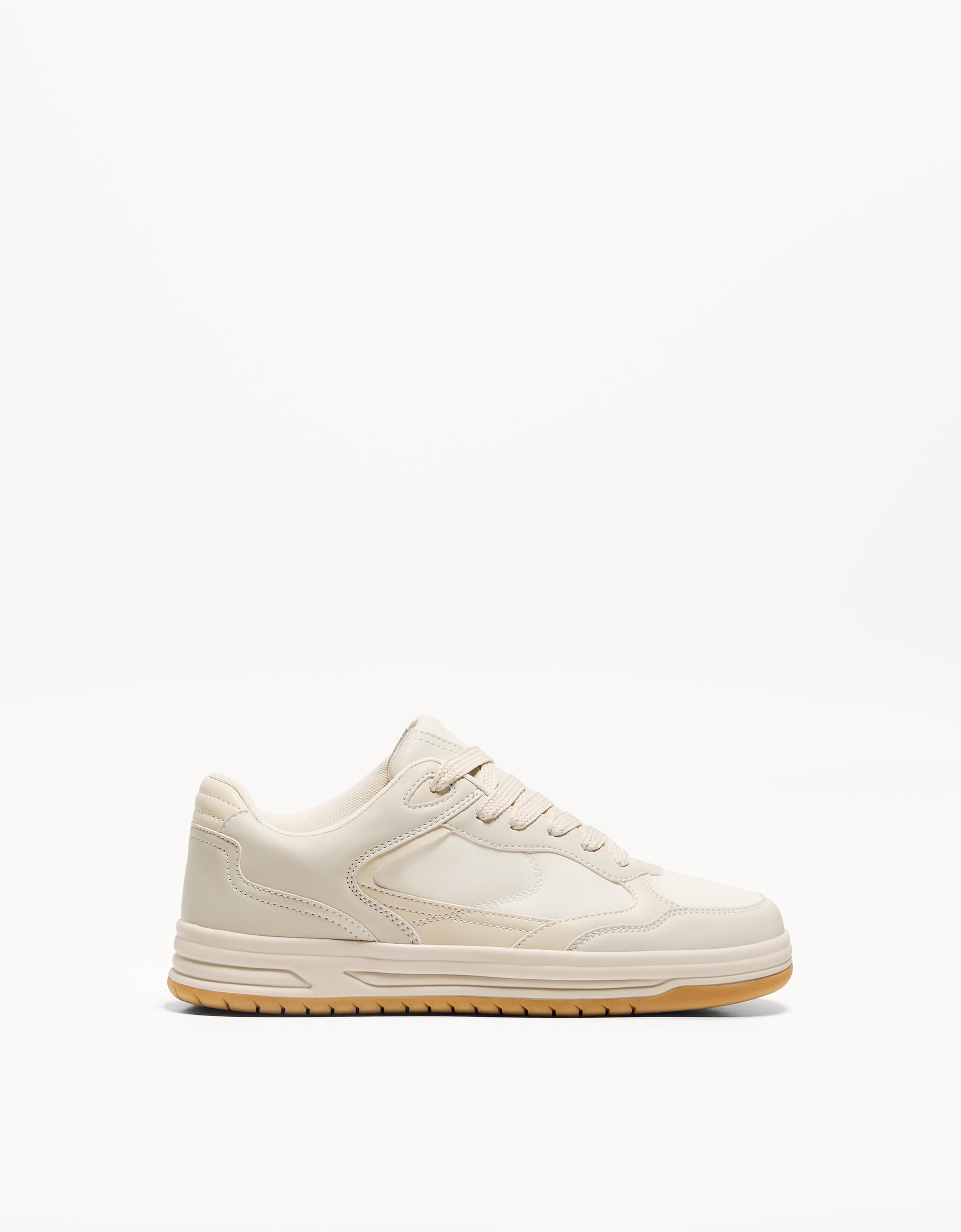 Bershka Sneaker Mit Mehreren Einsätzen Herren 44 Beige