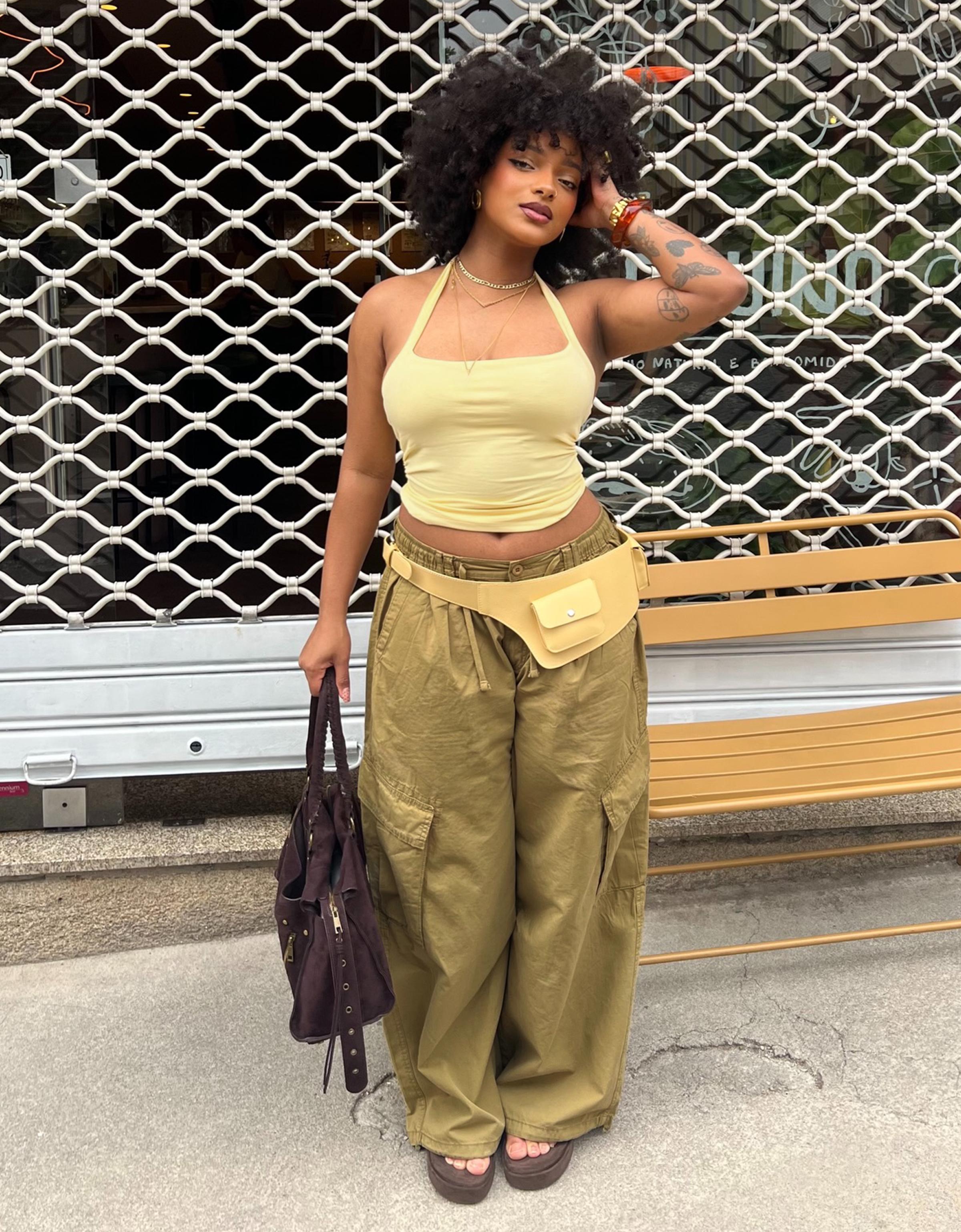 Halter neck top — Yellow