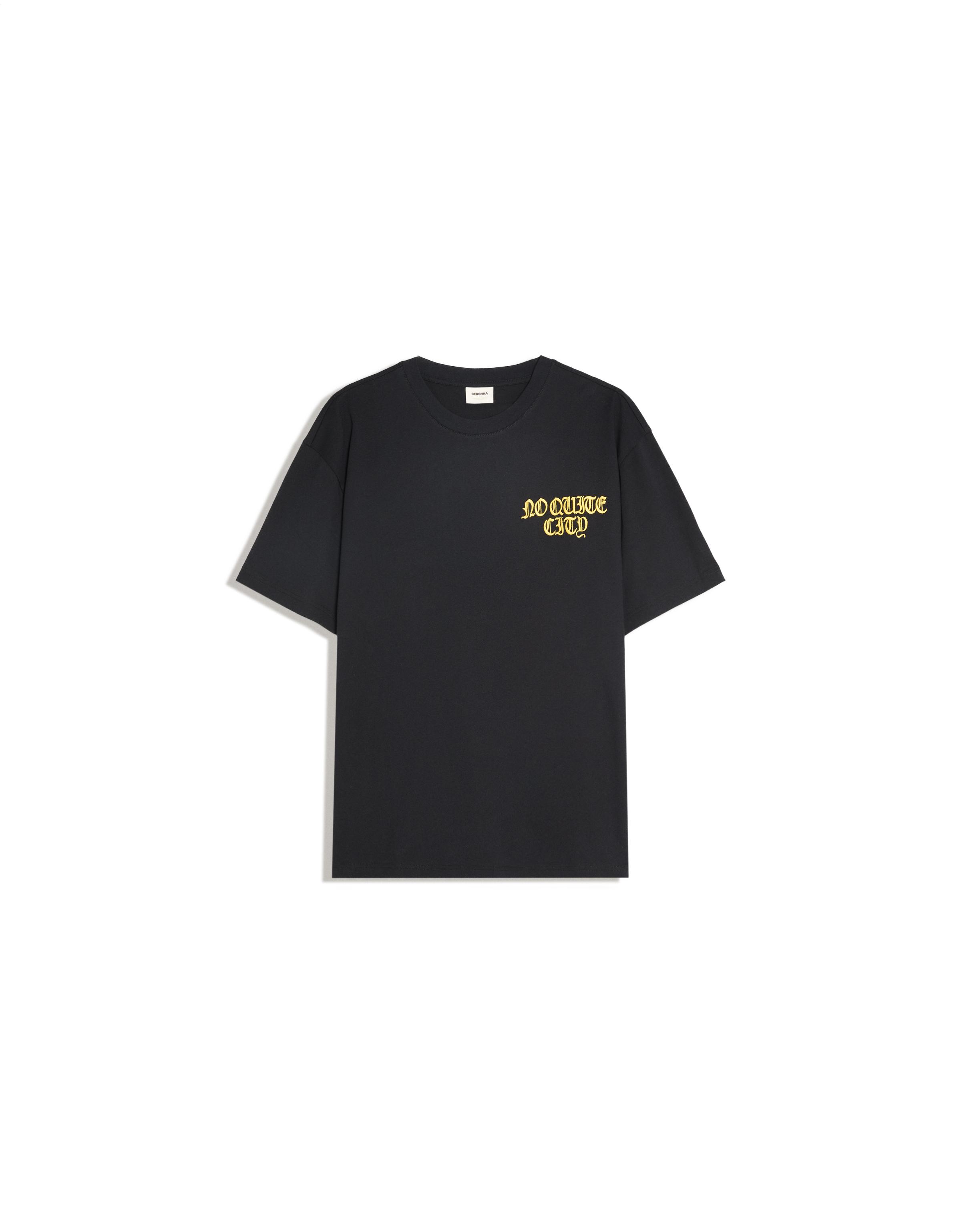 Short sleeve print T-shirt — Black