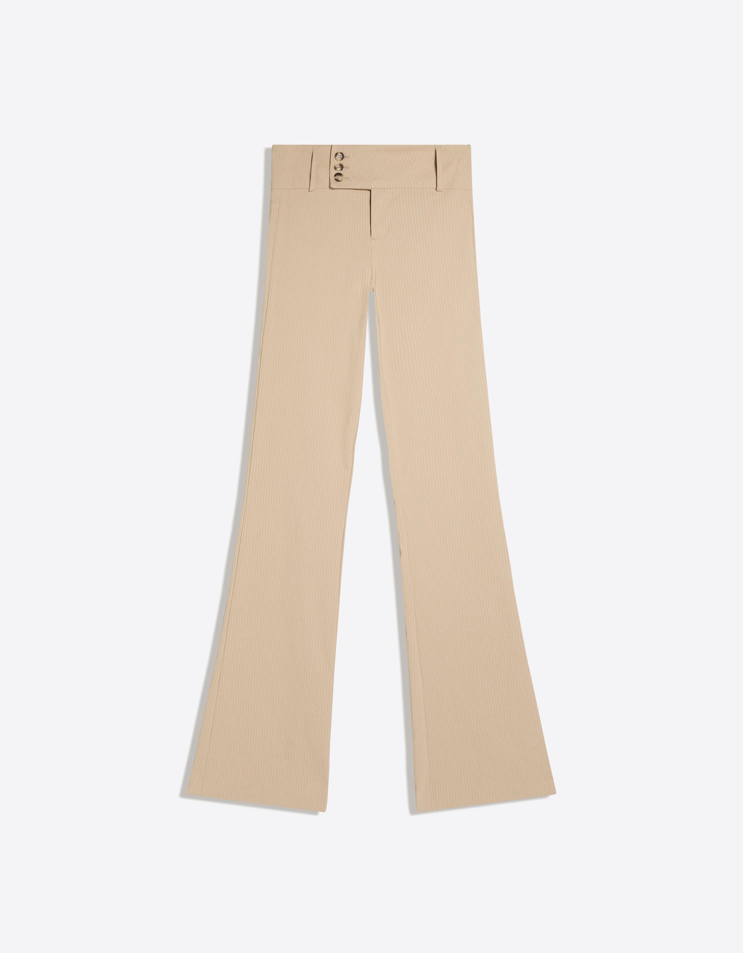 Bengaline flared trousers — Cream