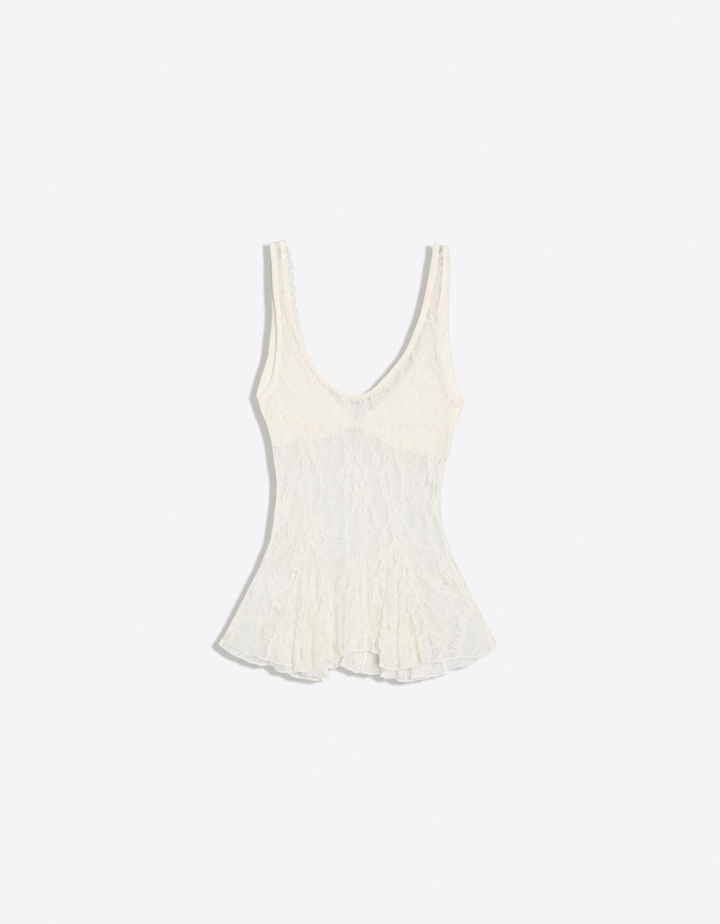 Lace camisole — Cream