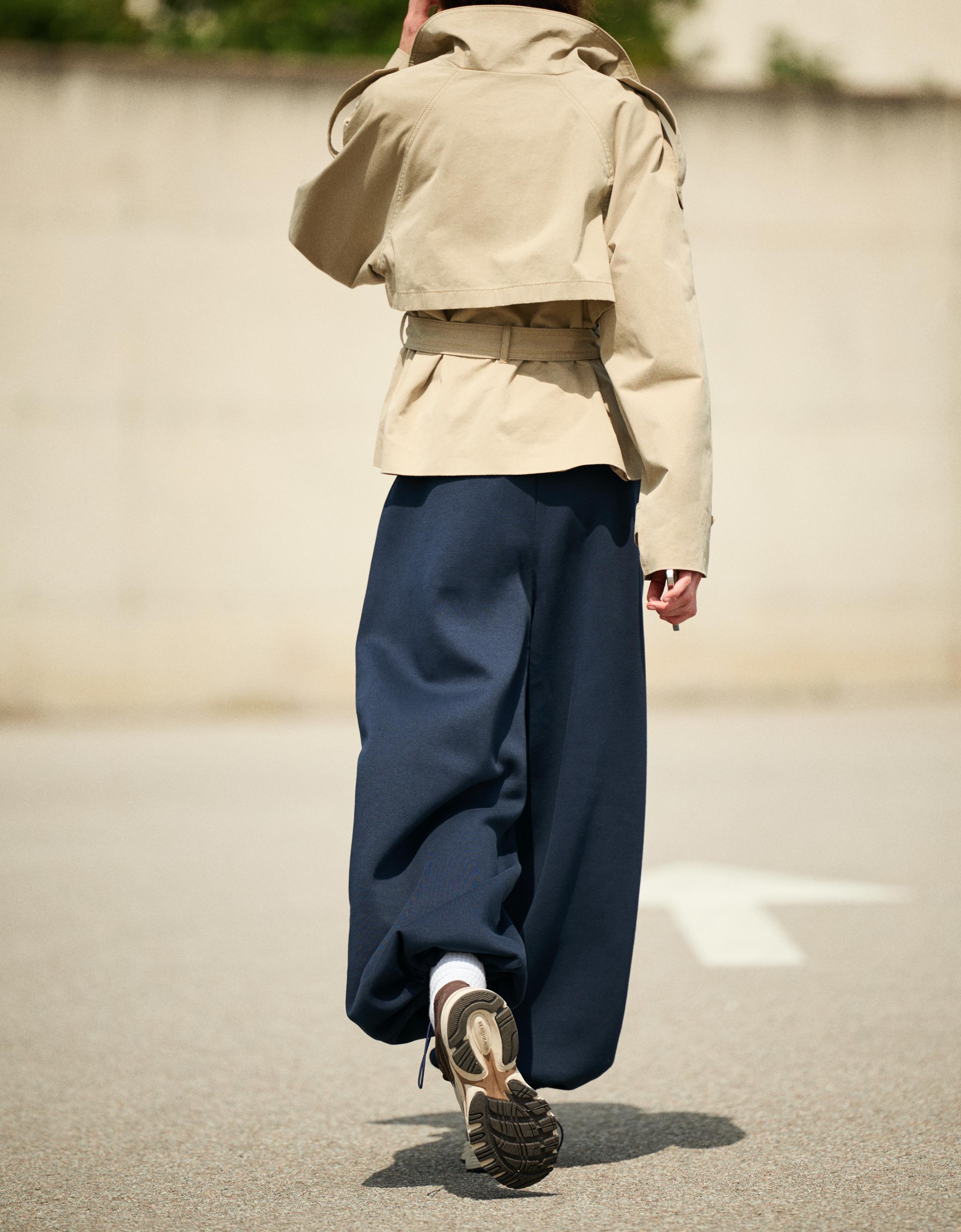 Stoperli barrel fit şardonlu pantolon - Görsel 20