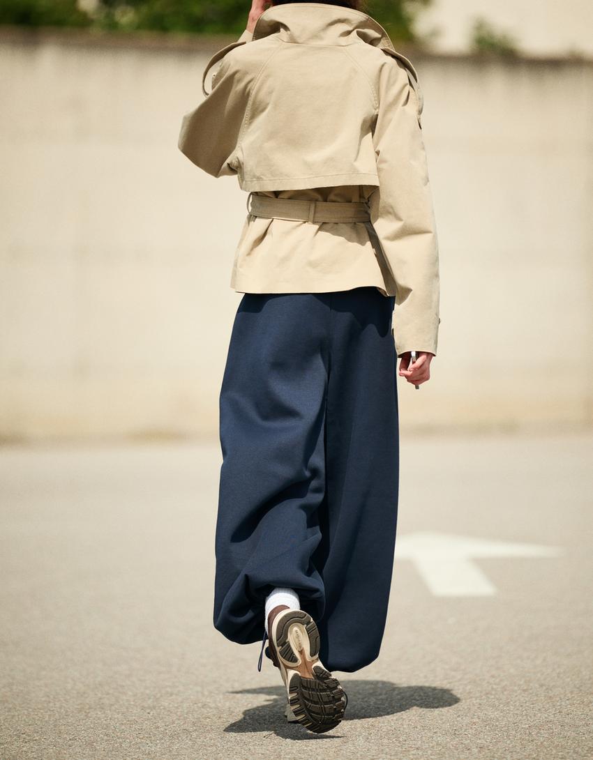 Pantaloni felpati barrel fit stopper-Marino