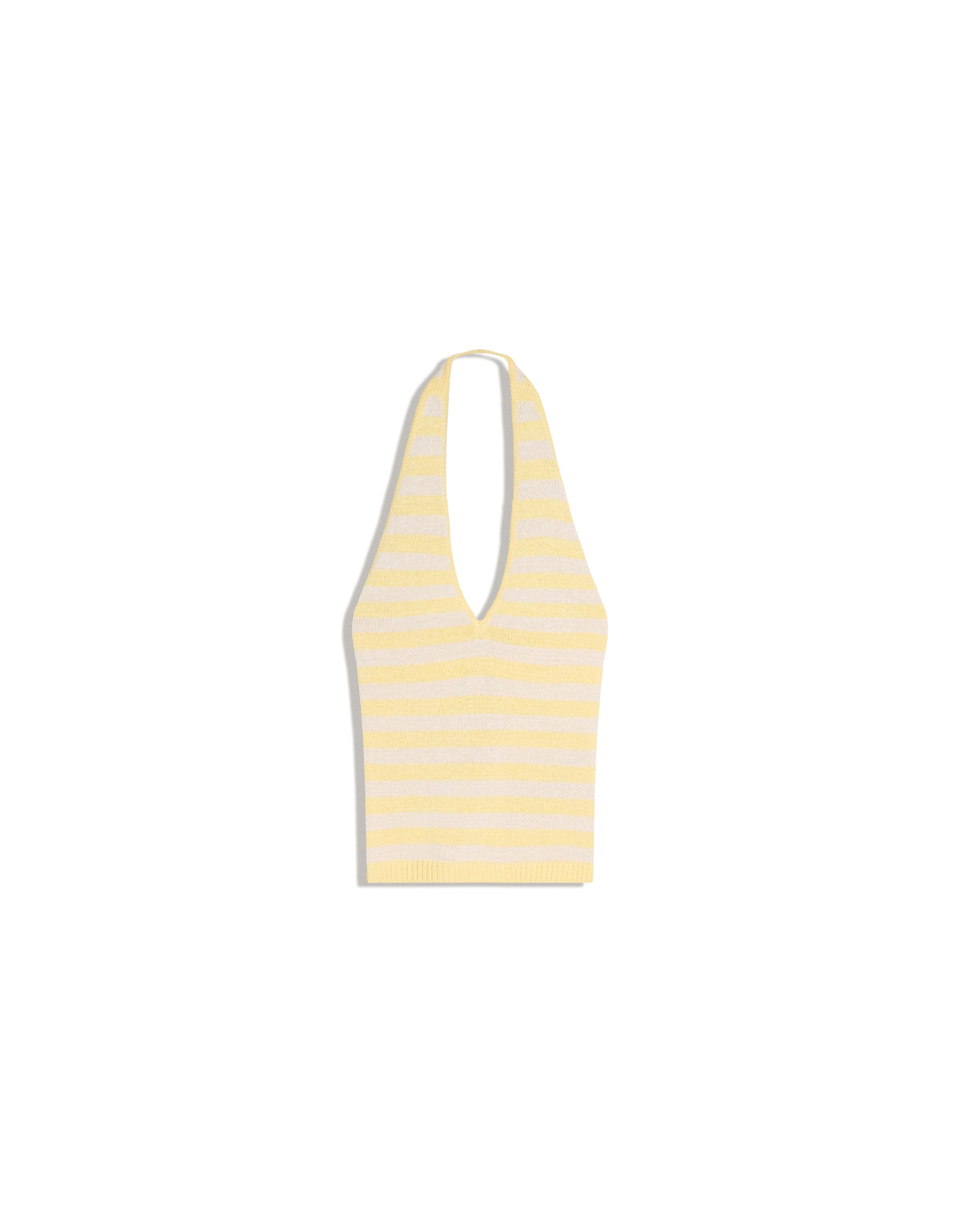 Halter knit top — Yellow