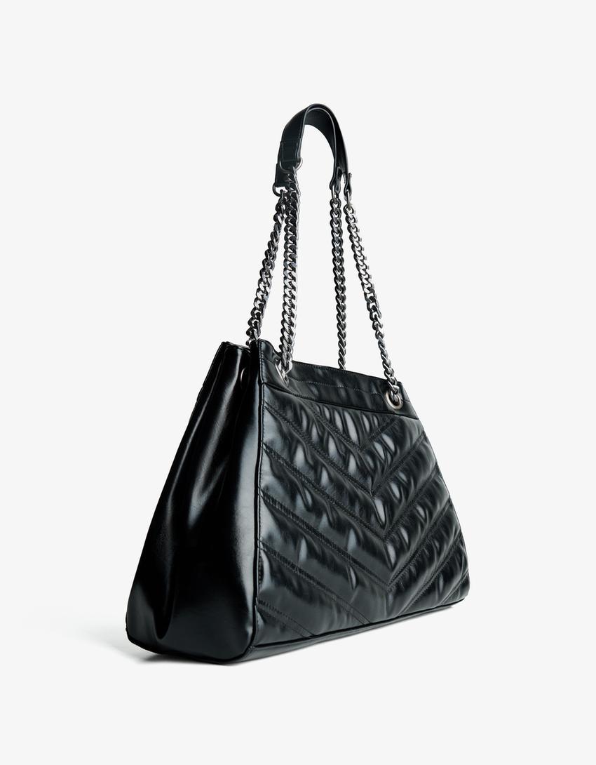 Mala saco acolchoada-Preto-1