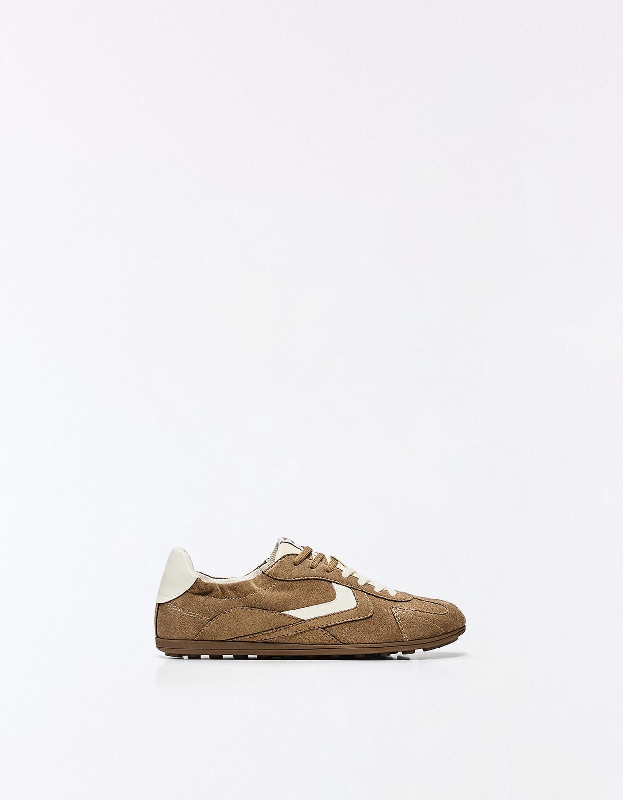 RETRO SLIM SOLE TRAINERS — SAND