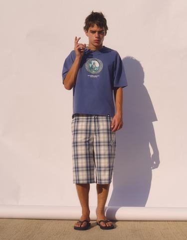 VOLCOM skater Bermuda shorts — Light blue 1