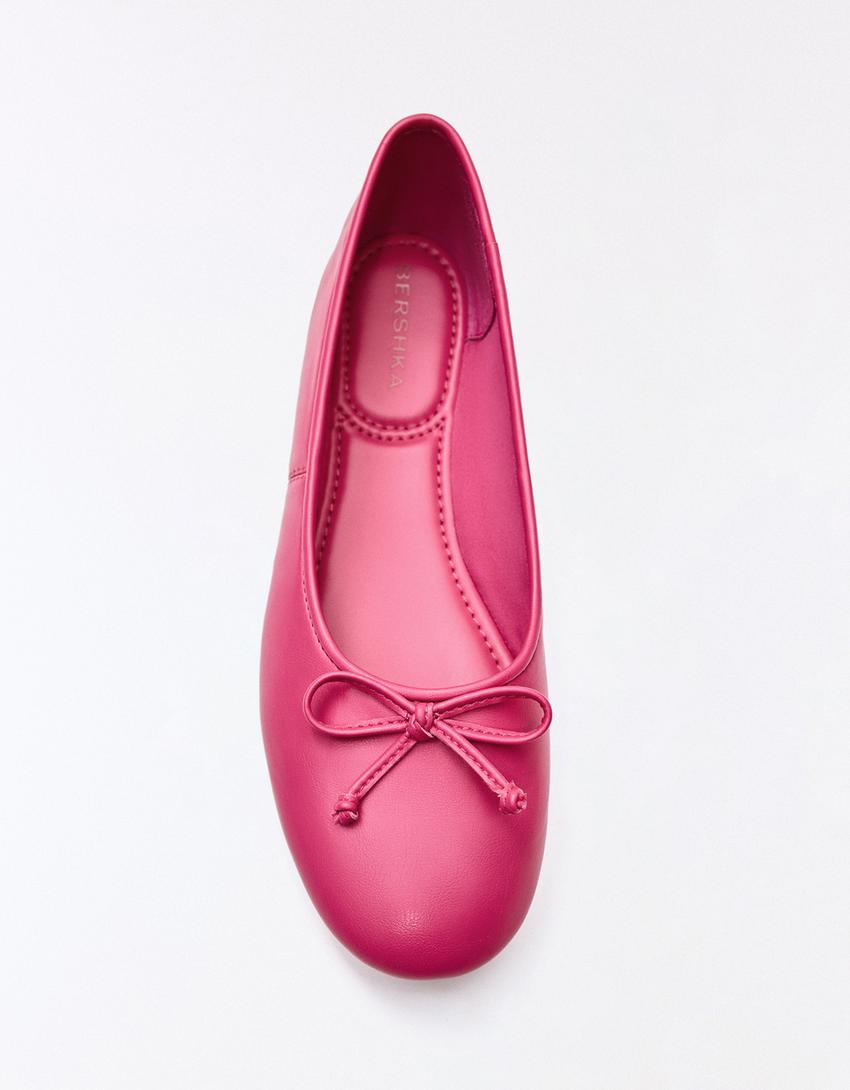 Ballerinas with bow-FUCHSIA