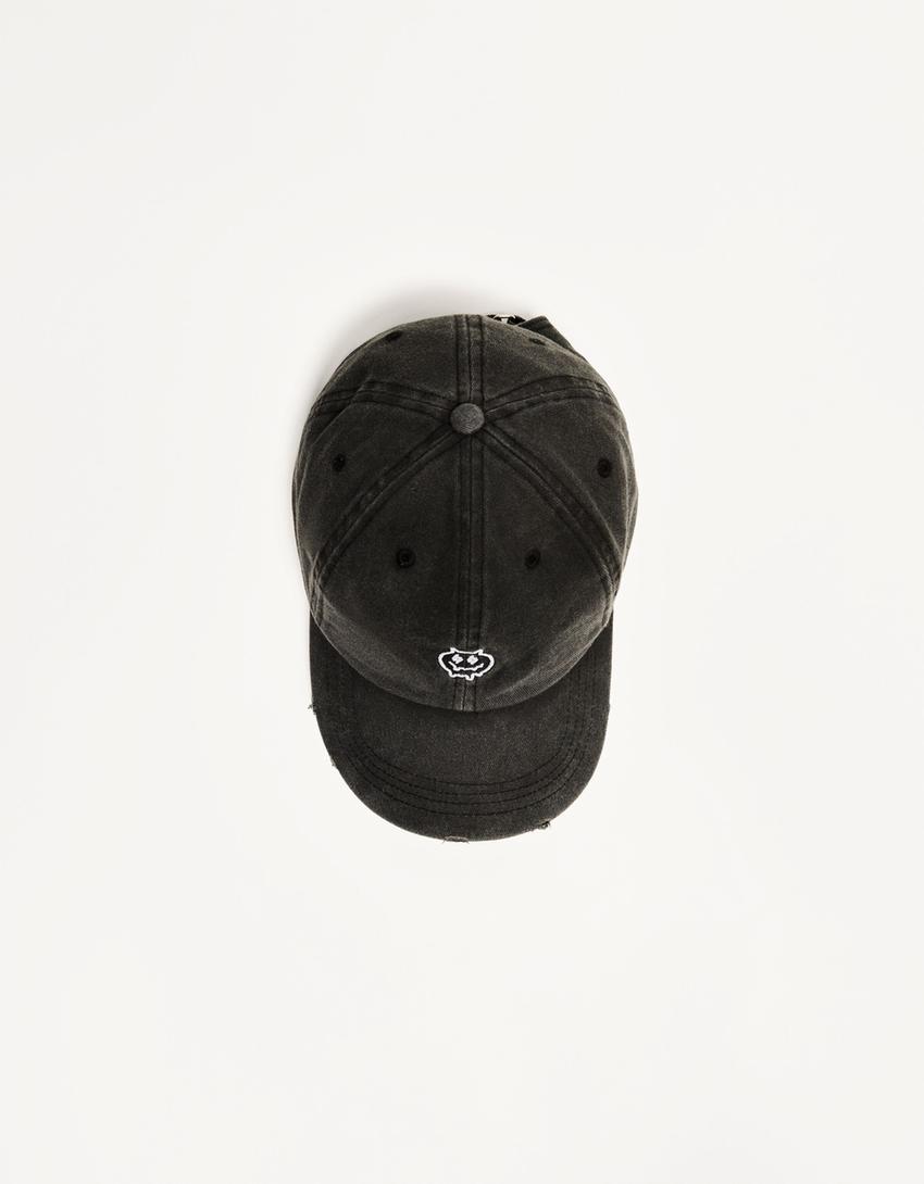 Boné rasgões bordado-Preto-4
