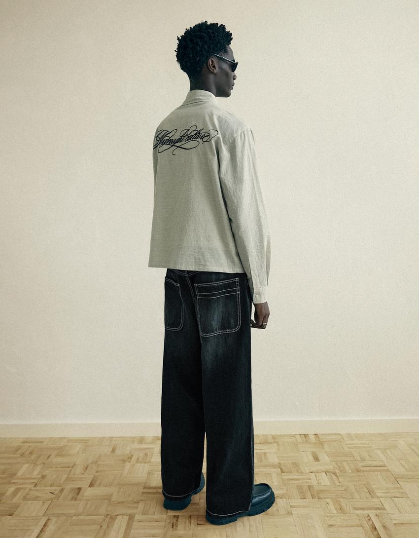 Jeans baggy fit skater-Nero